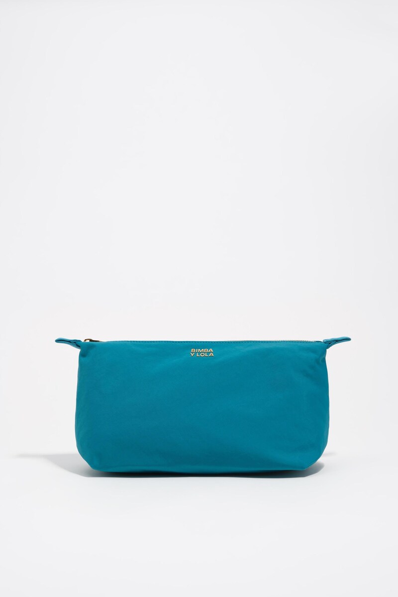 Necessaire Trapézio Grande Nylon Azul-1