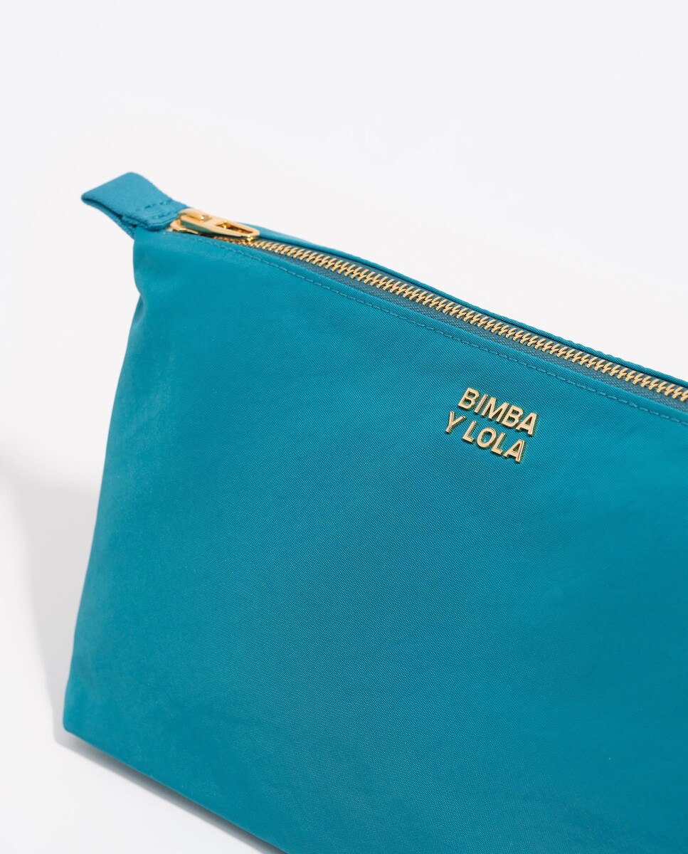 Necessaire Trapézio Grande Nylon Azul-2