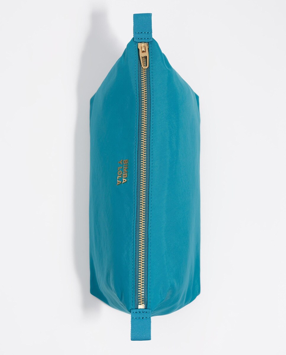 Necessaire Trapézio Grande Nylon Azul-4