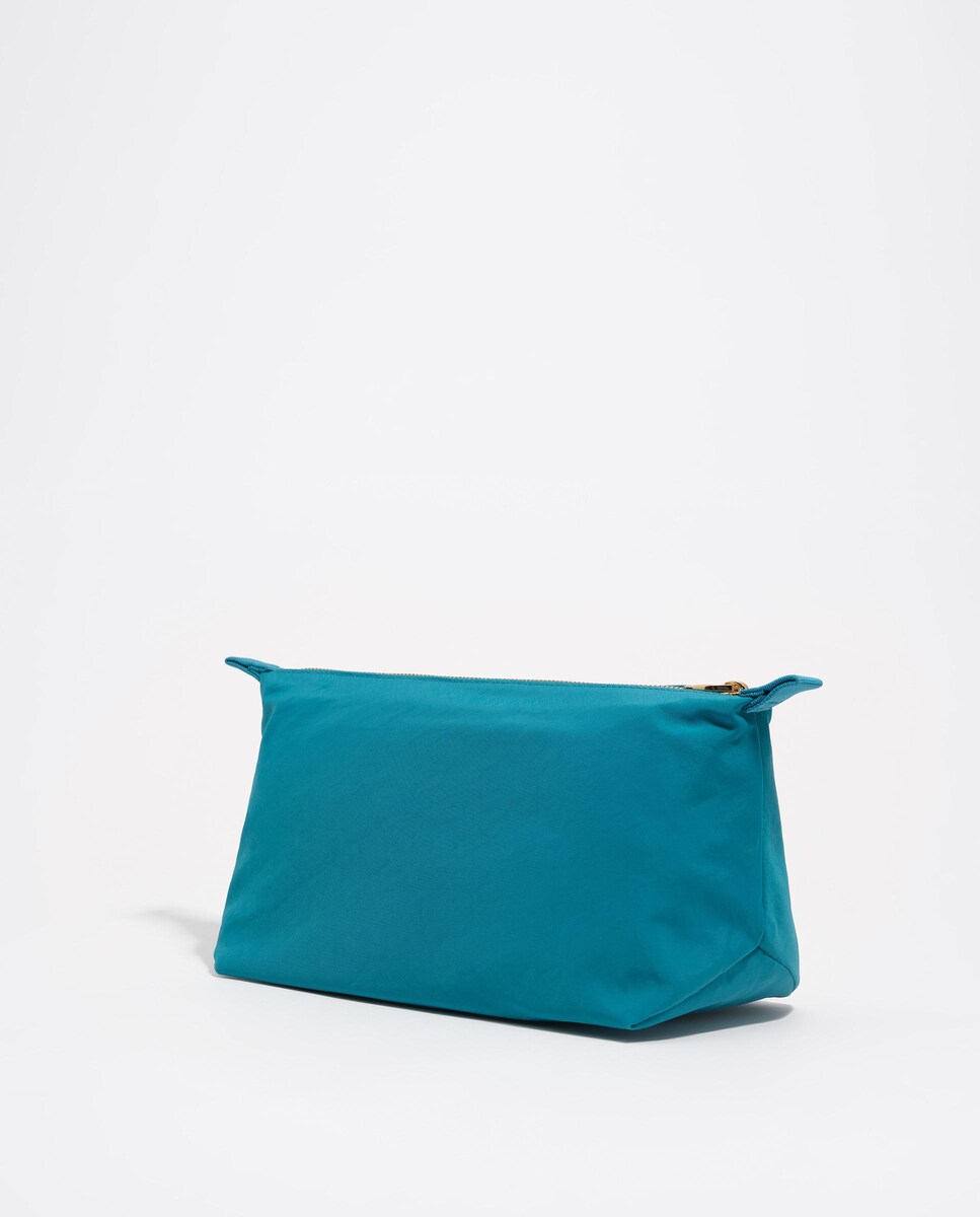 Necessaire Trapézio Grande Nylon Azul-5