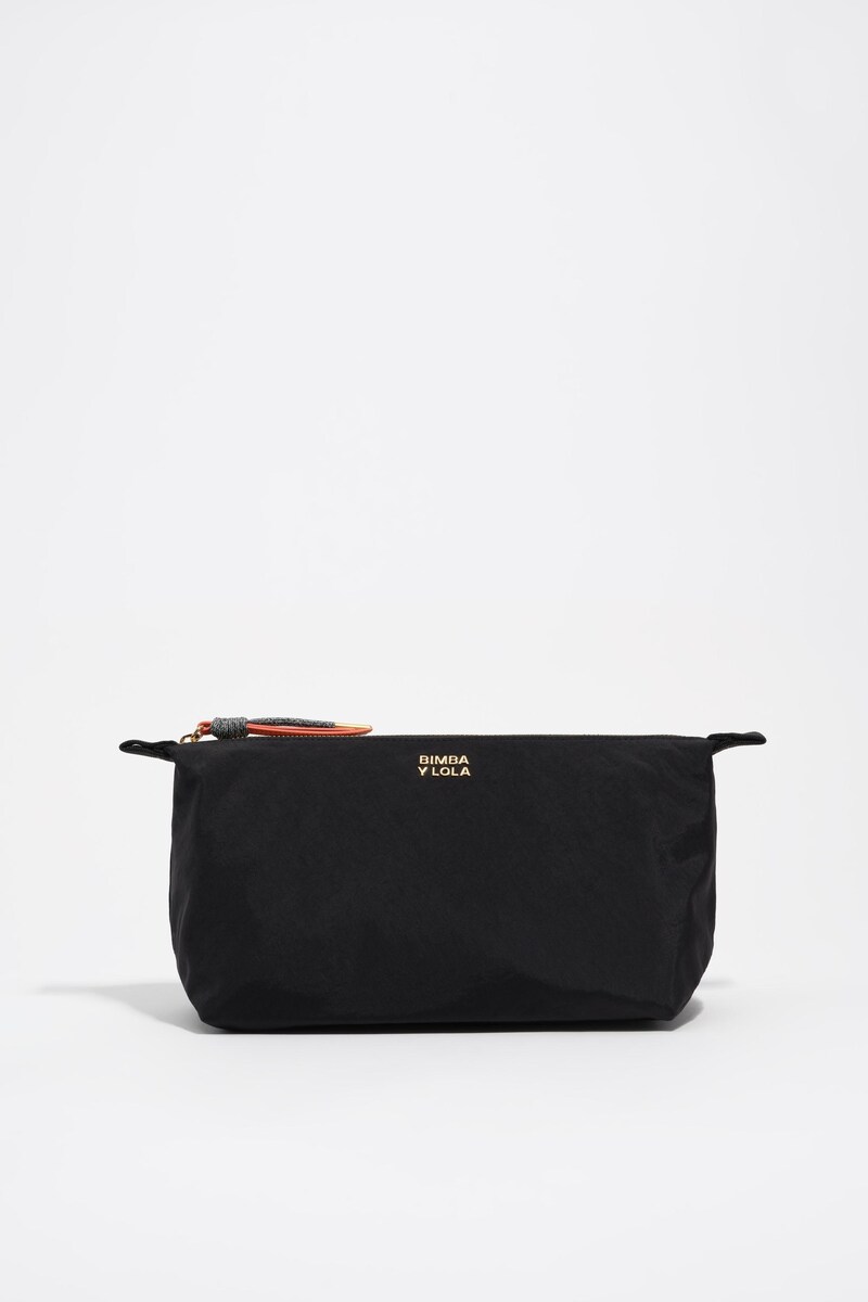 Necessaire Trapézio Grande Nylon Preto-1