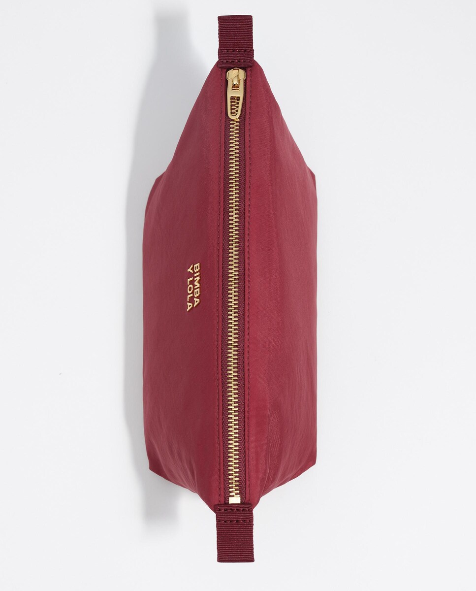Necessaire Trapézio Médio Nylon Bordeaux-4