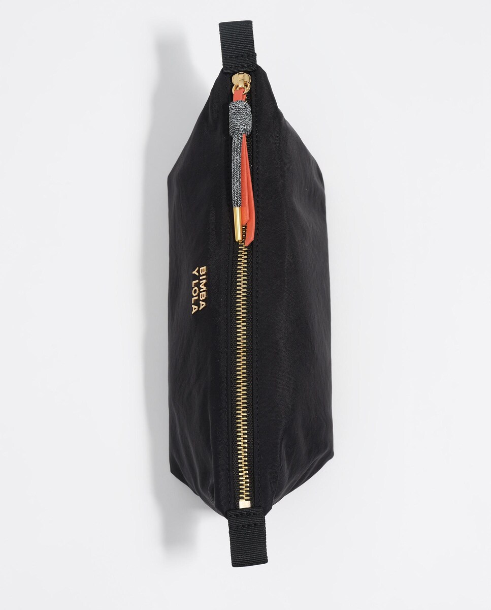 Necessaire Trapézio Médio Nylon Preto-4