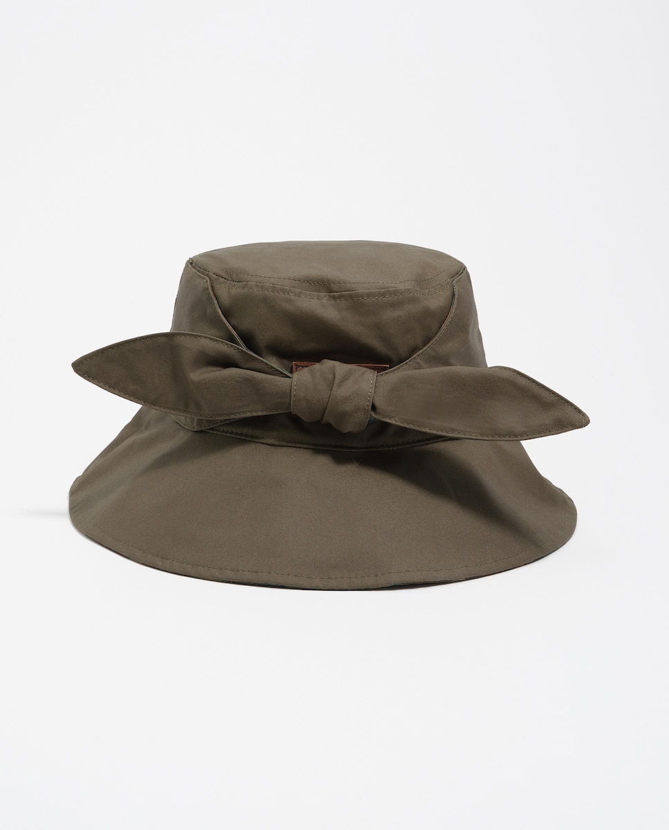 Chapéu Bucket com Laço Algodão Caqui-3