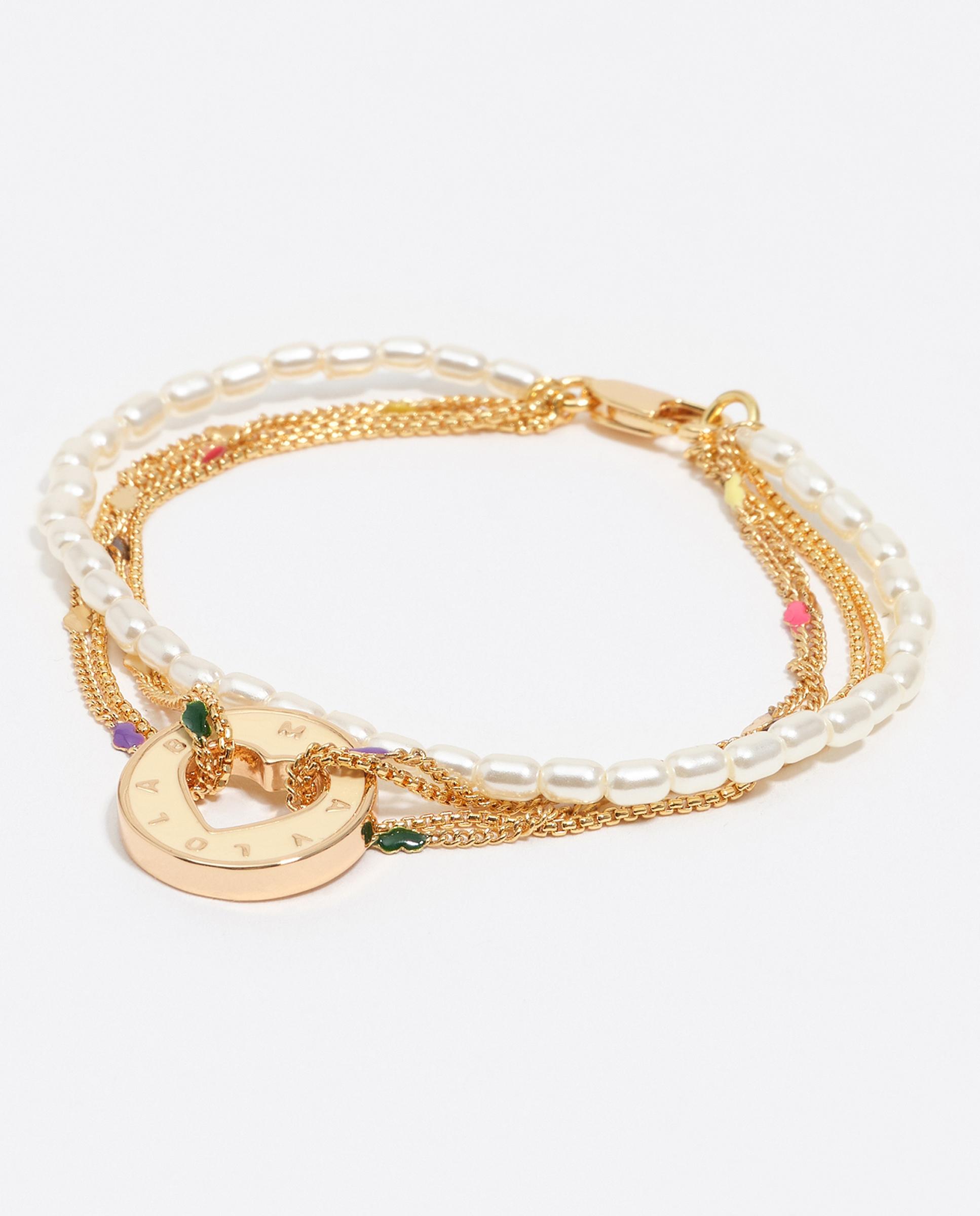 Imagem 0 de Pulseira Multicadeias com Logo em Marfim