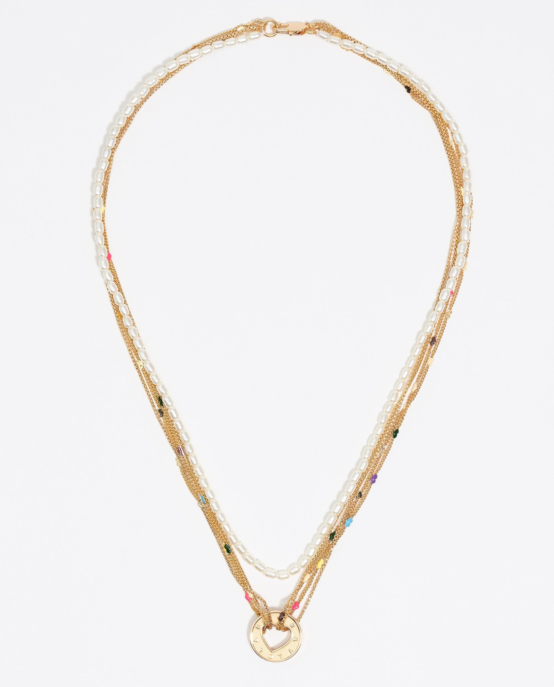 Imagem 0 de Collar multicadenas logo dorado