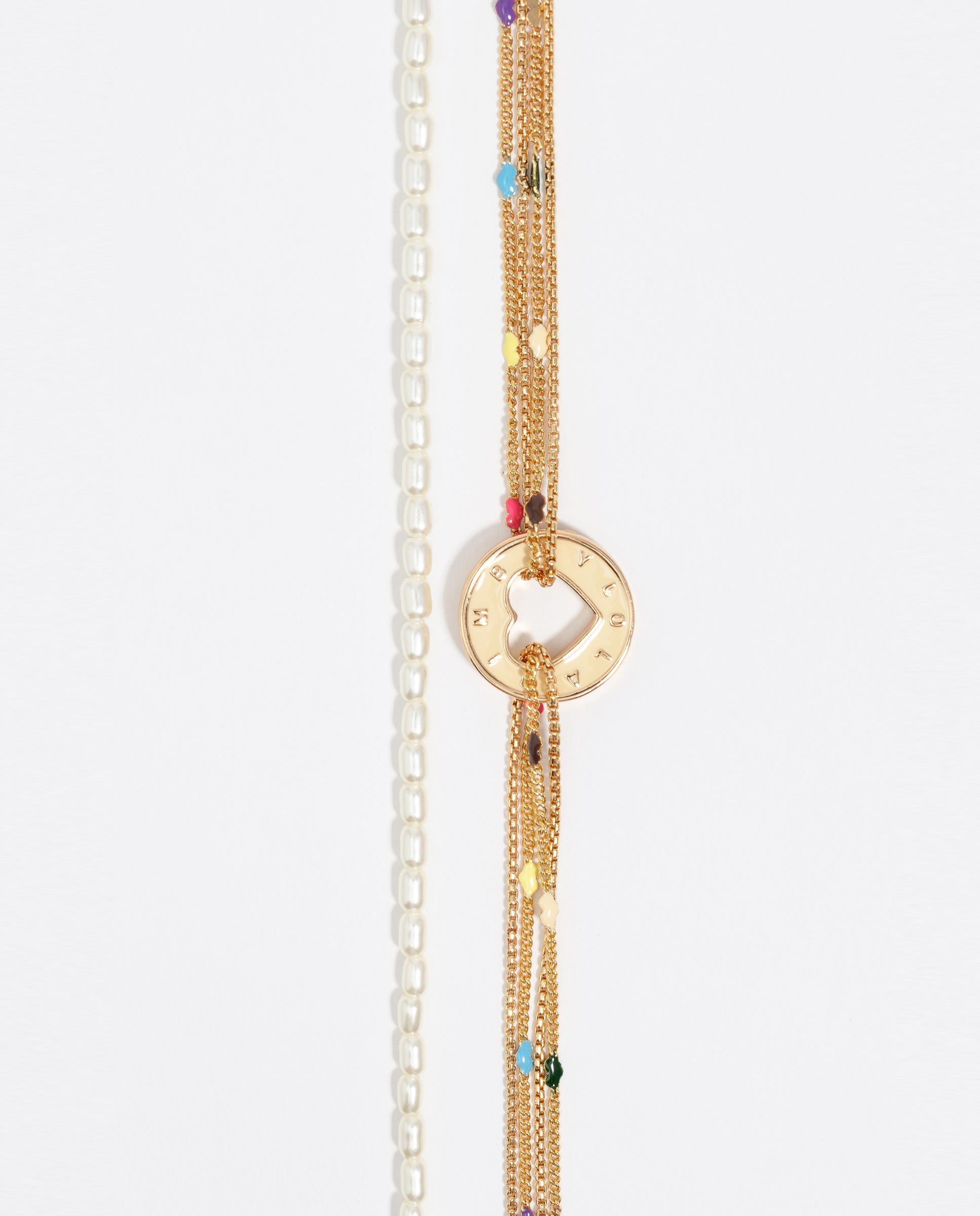 Collar multicadenas logo dorado Dourado-2