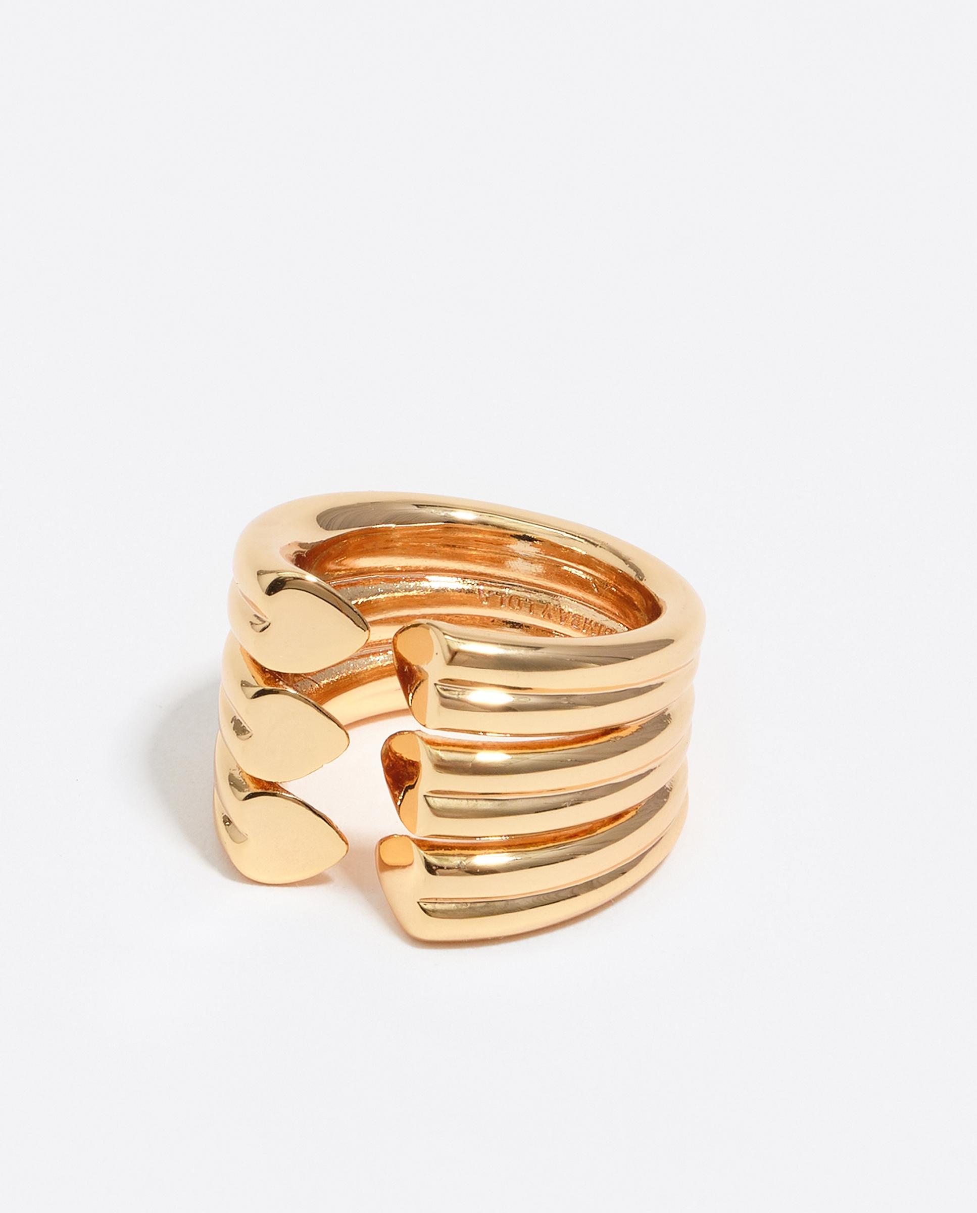 Imagem 0 de Anel Corações Dourado