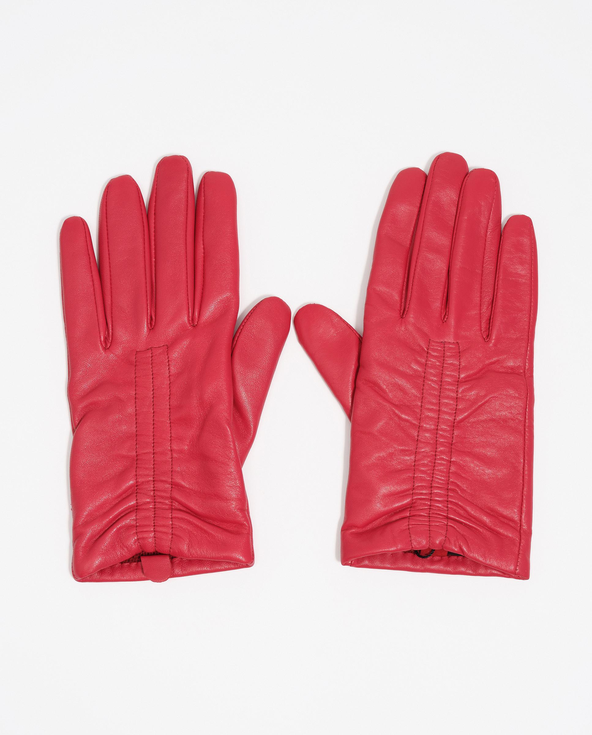 Imagem 0 de Luvas em Pele Franzidas