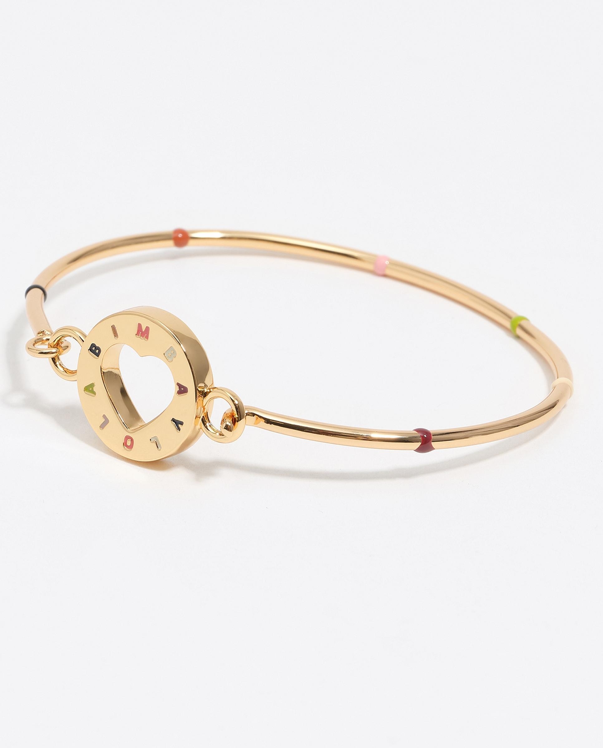 Pulsera rígida logo dorado Dourado-1