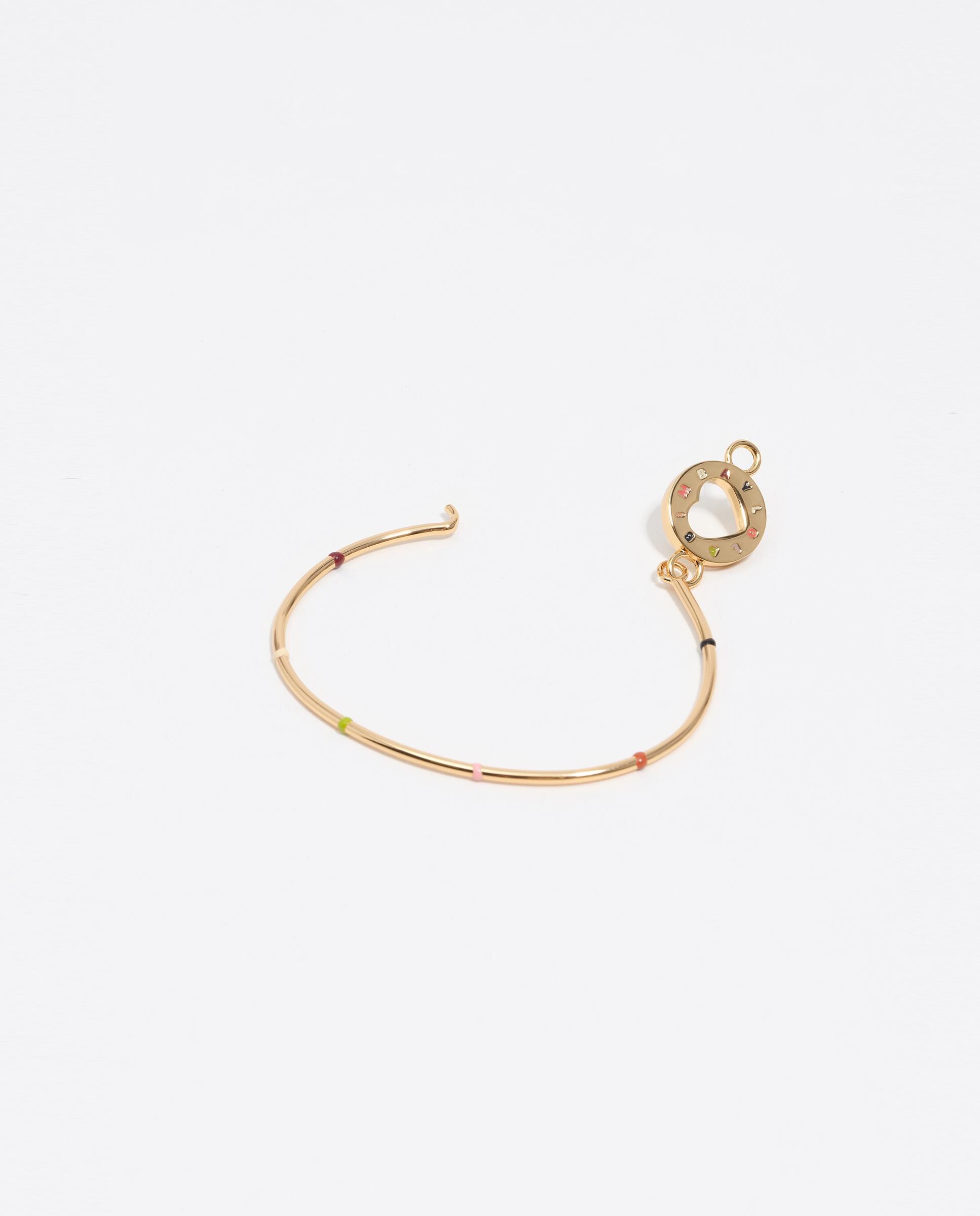 Pulsera rígida logo dorado Dourado-3