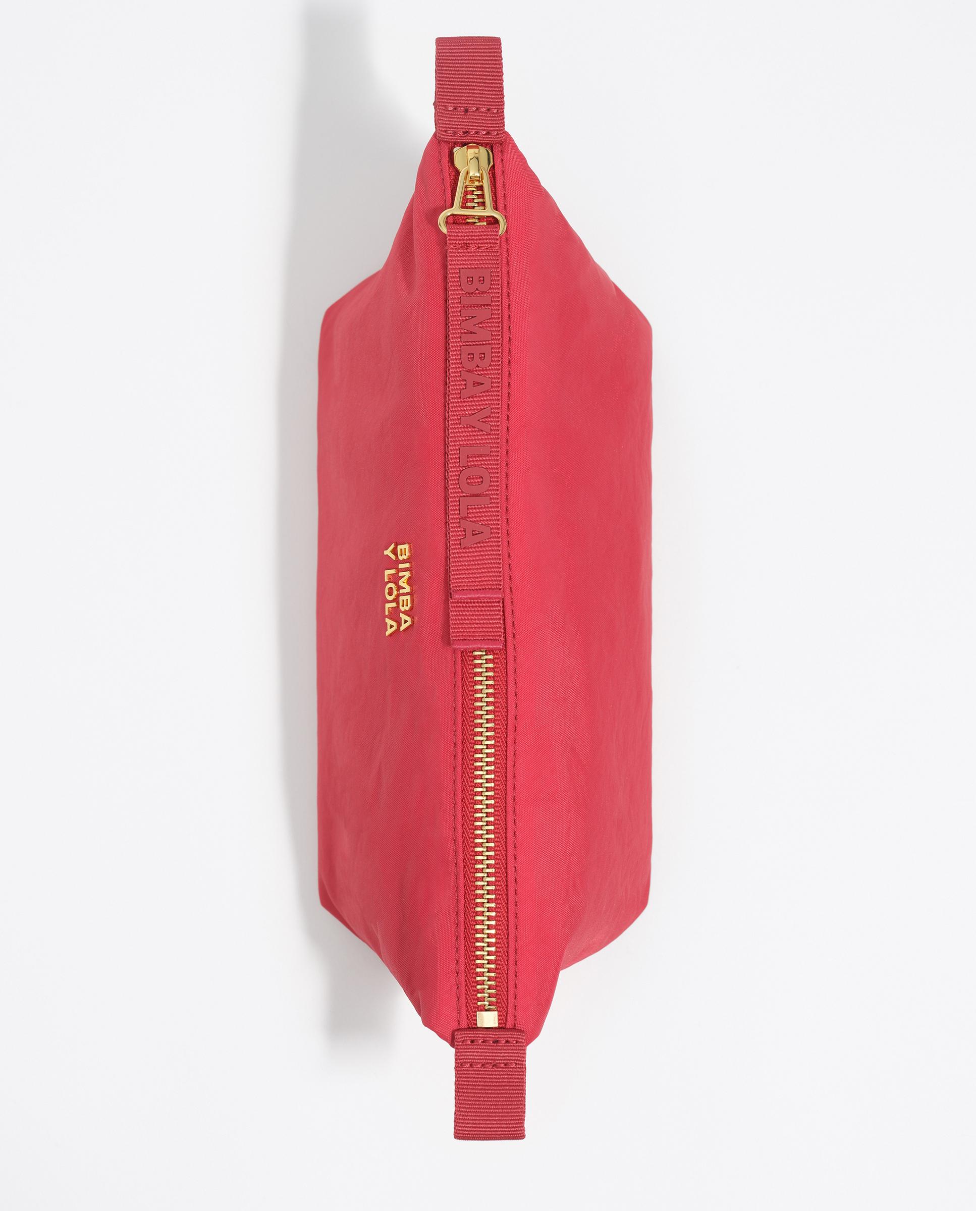 Necessaire Trapézio Médio de Nylon Vermelho-4