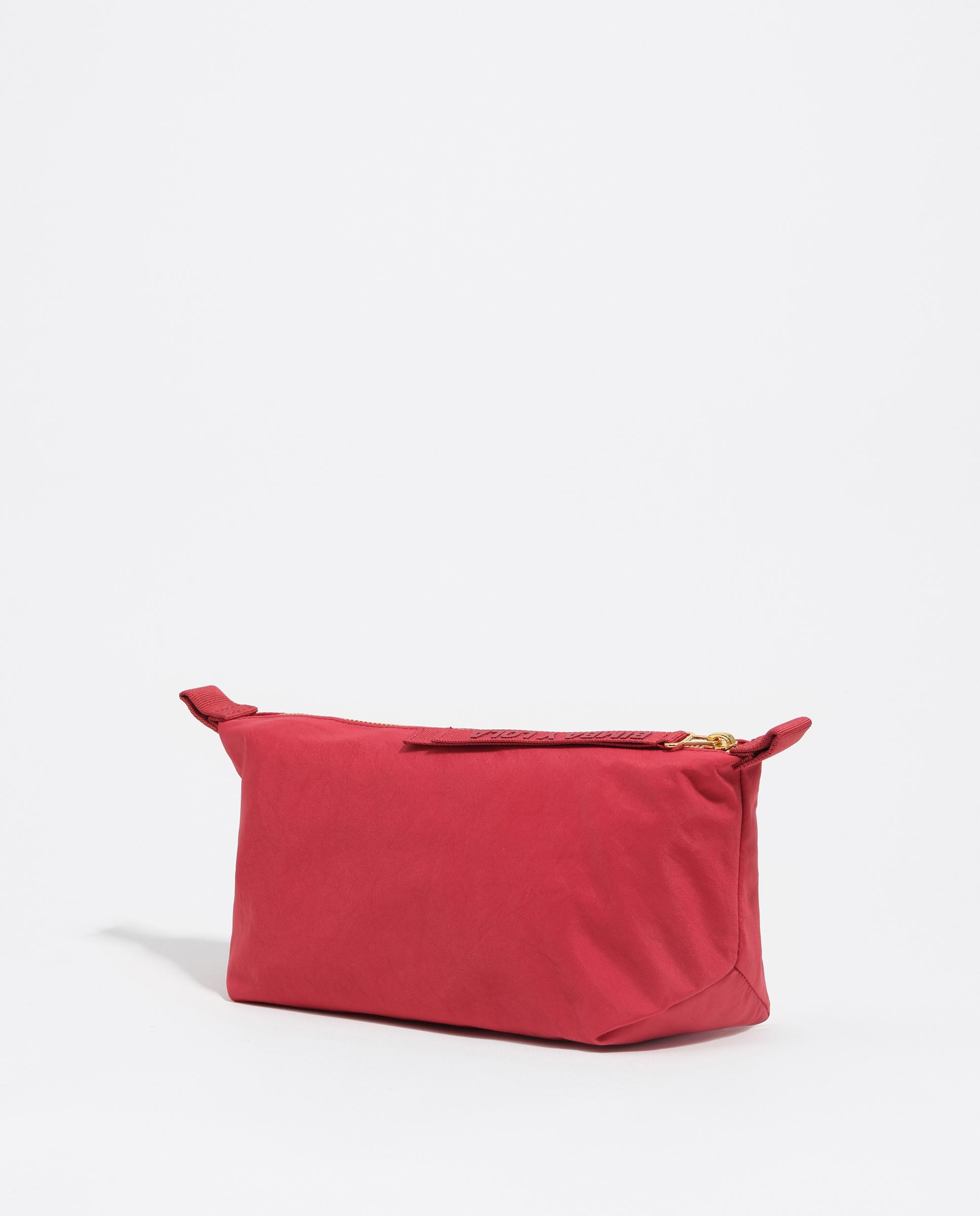 Necessaire Trapézio Médio de Nylon Vermelho-5