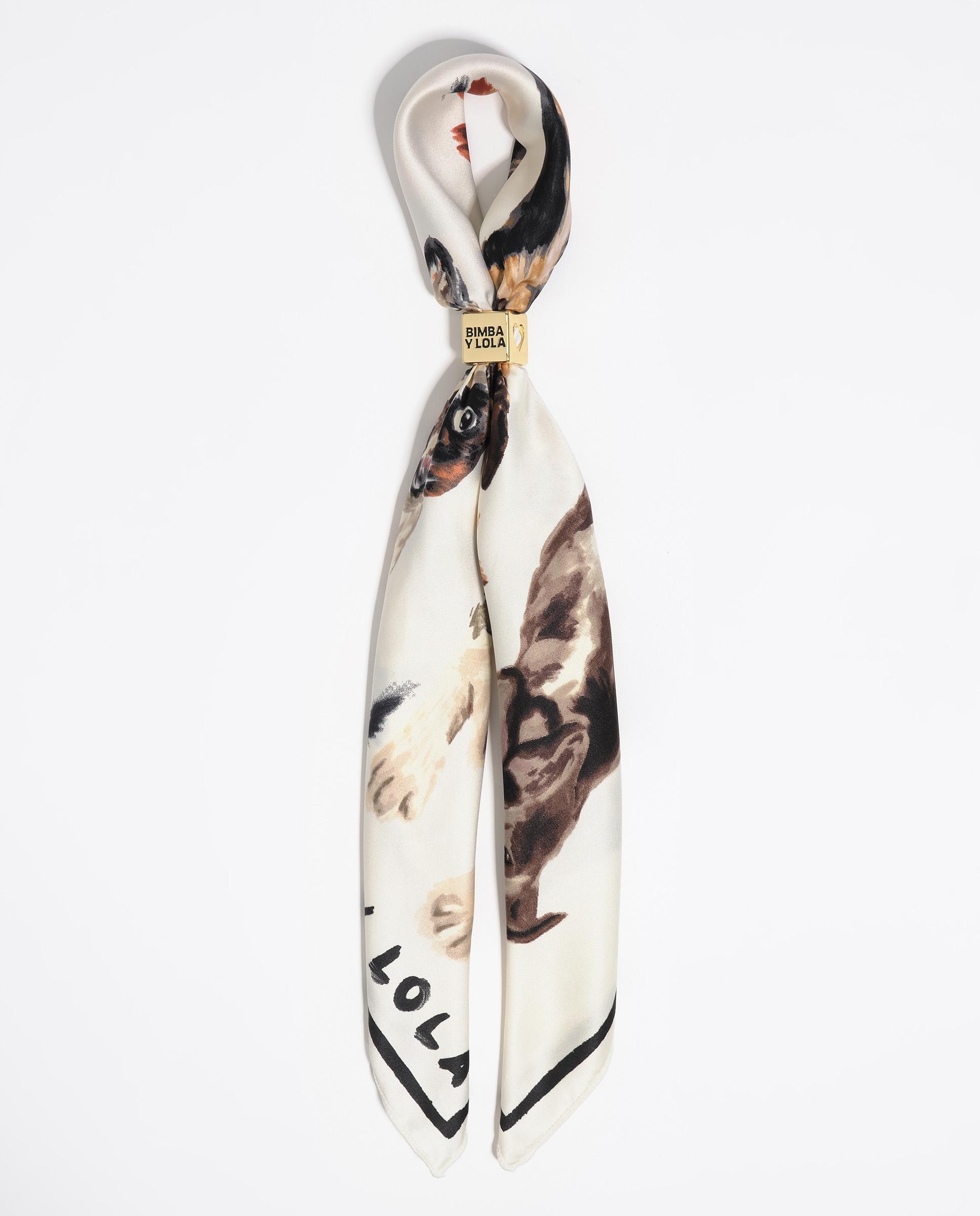 Charm para Mala Lenço Cães Branco-marfim-1