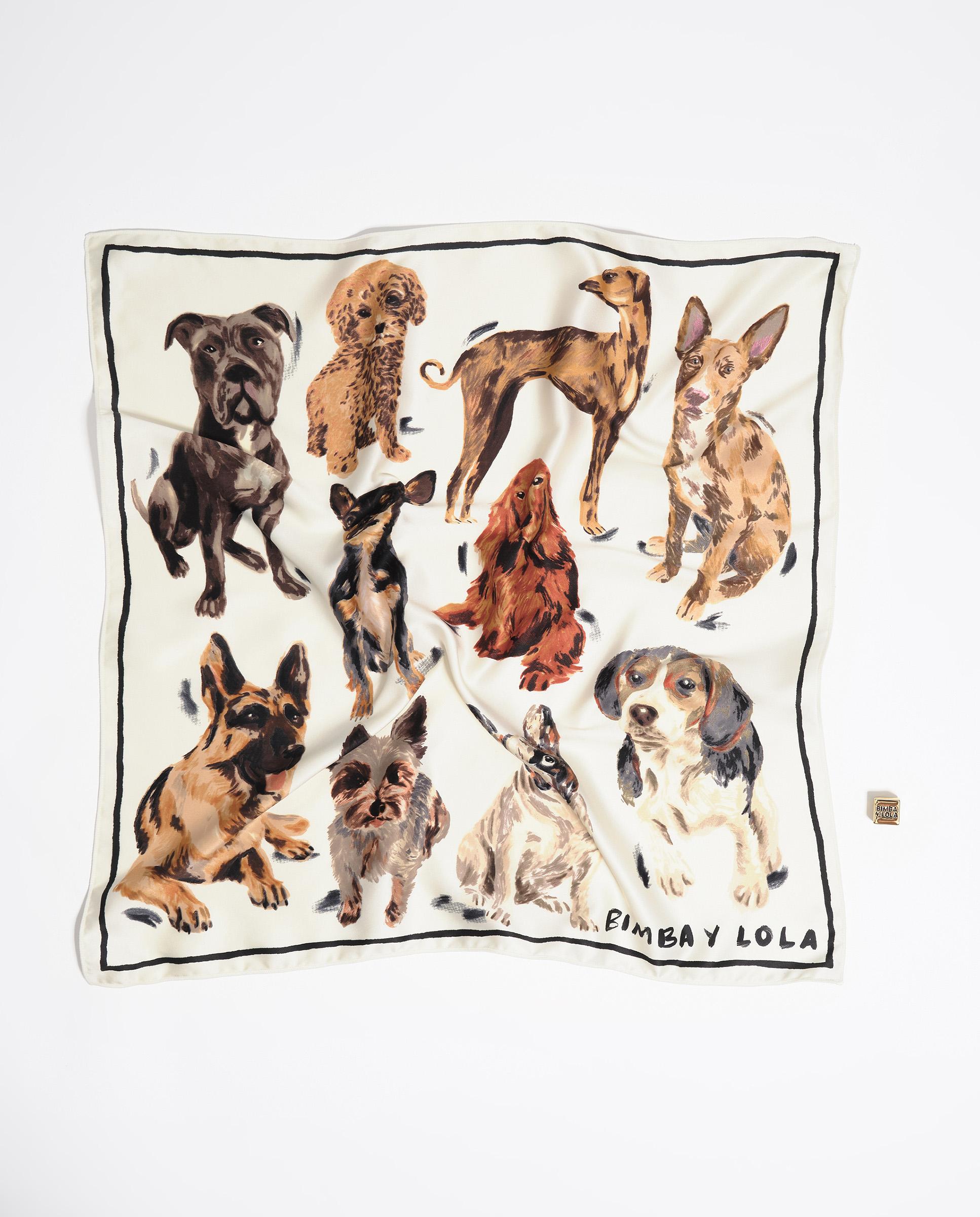 Charm para Mala Lenço Cães Branco-marfim-2