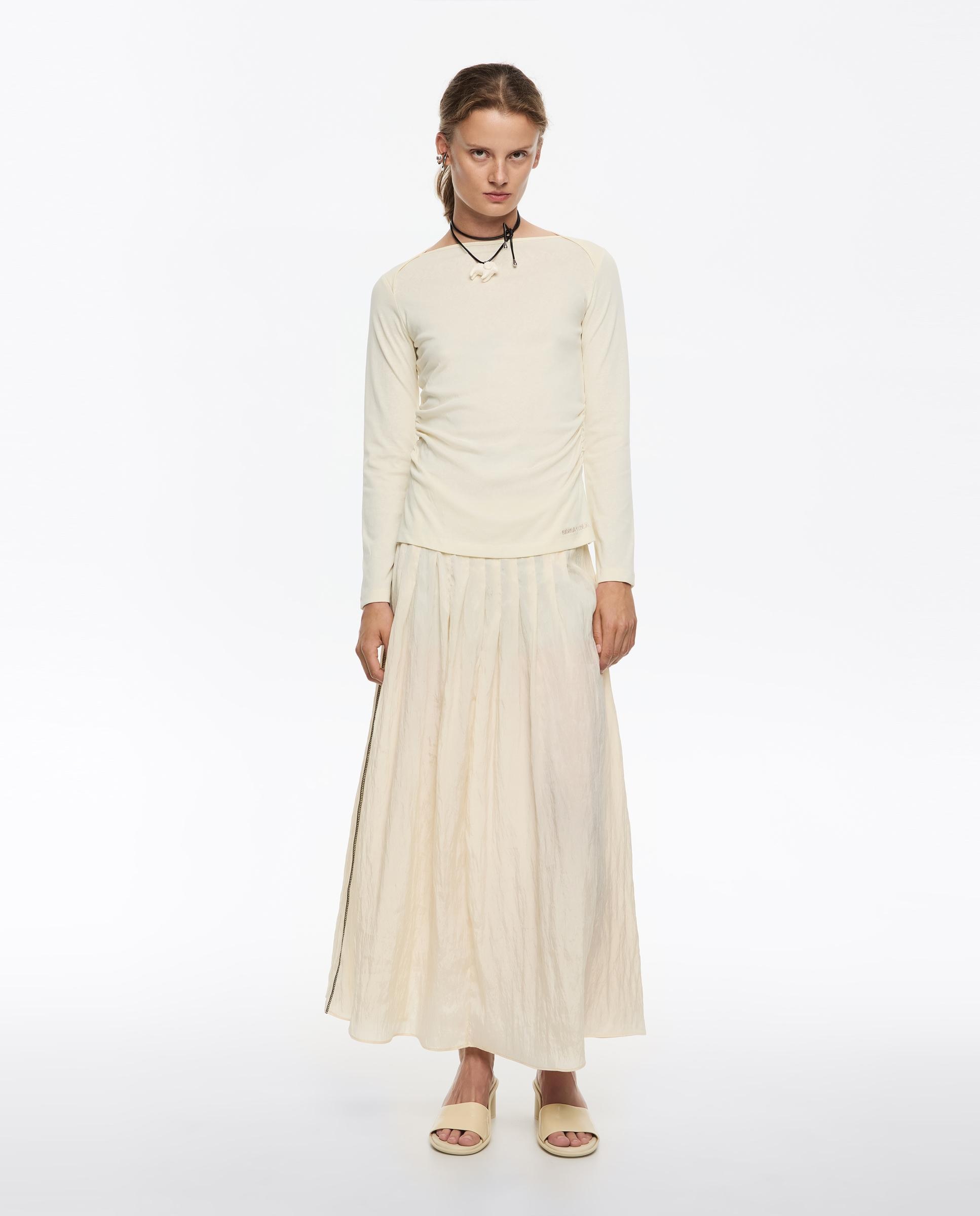 Imagem 0 de Saia Midi Linha a com Pregas