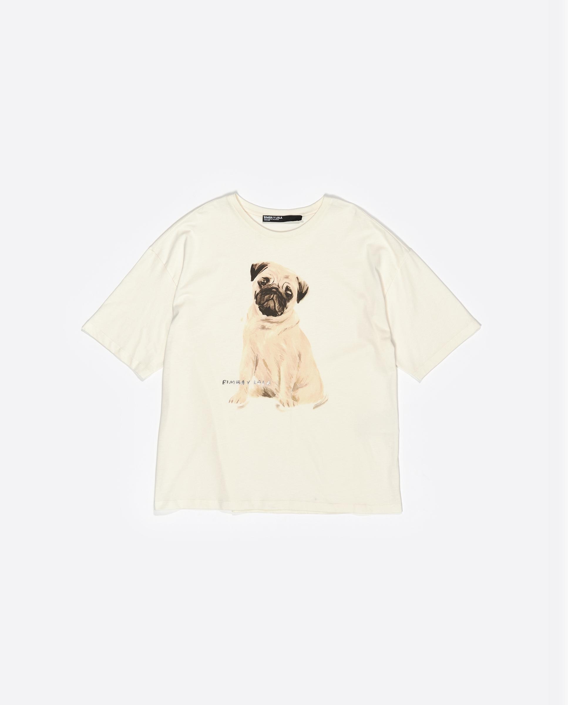 T-shirt Logo Carlino Marfim-4