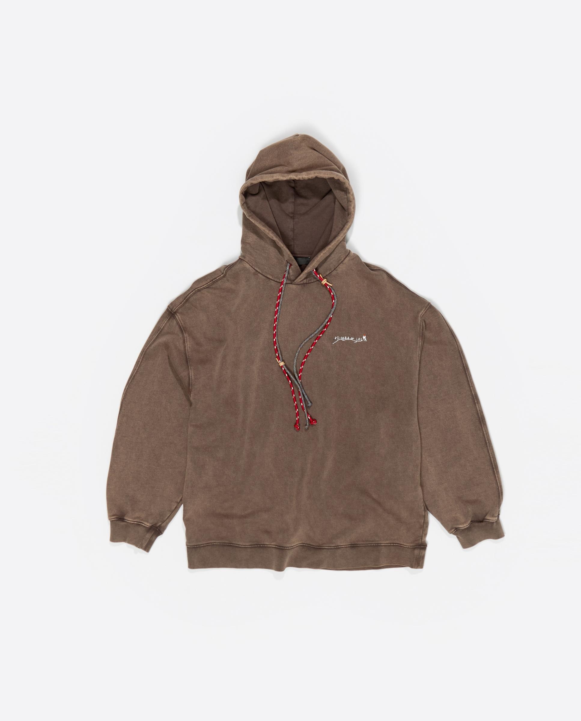 Sweatshirt com Capuz e Logo Bordado Castanho-5