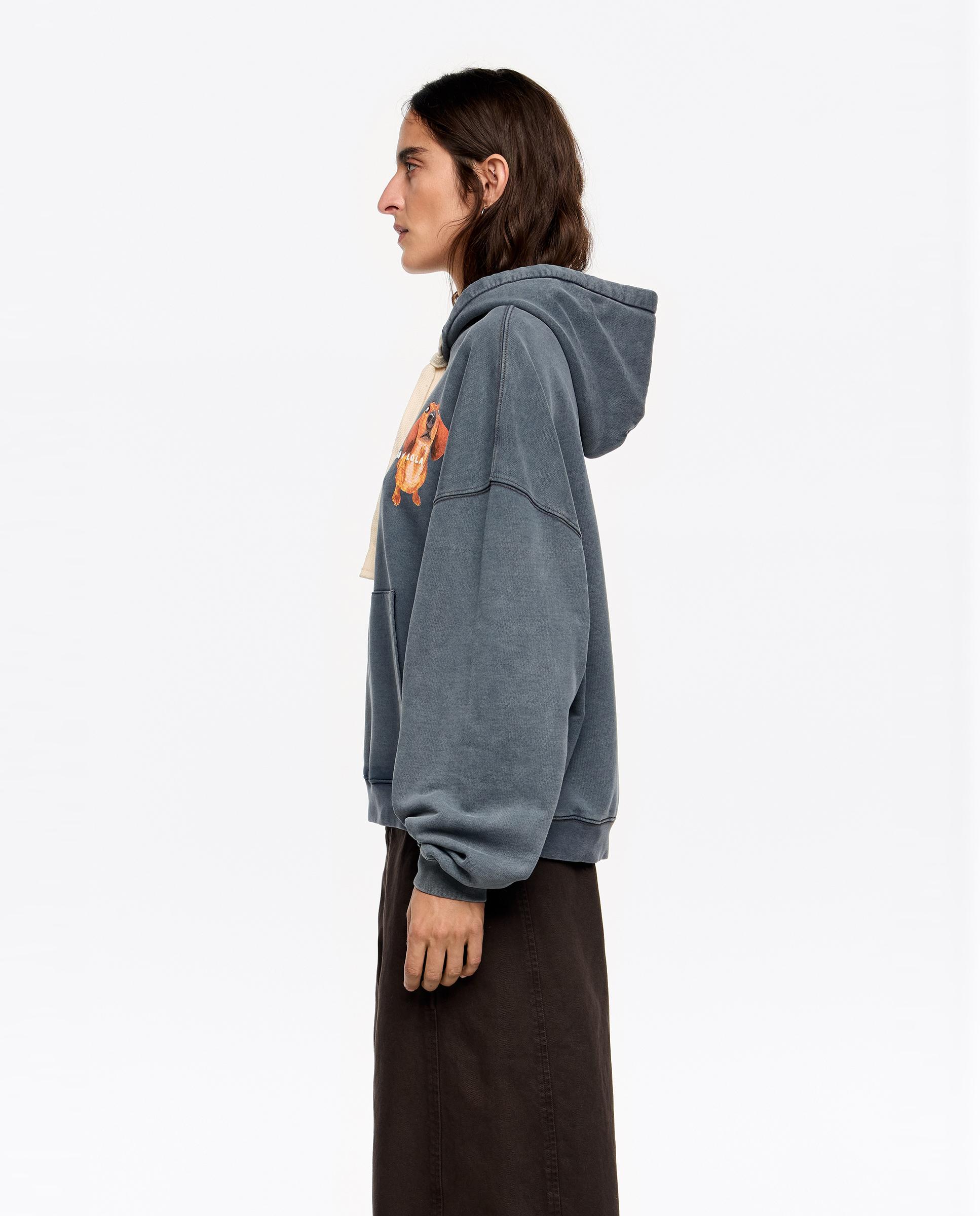 Sweatshirt com Capuz Logo Teckel Azul-2