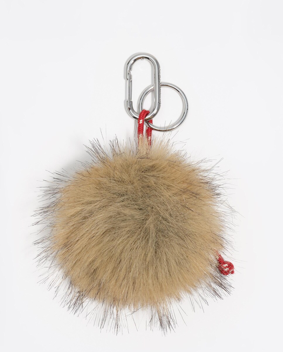 Porta-chaves Bola Pelo Natural-1
