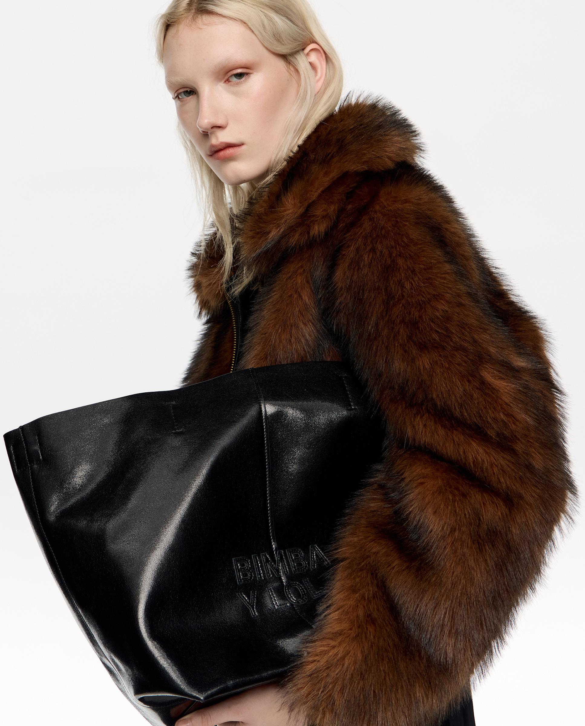 Mala de Ombro Tipo Shopper Grande Preto-4