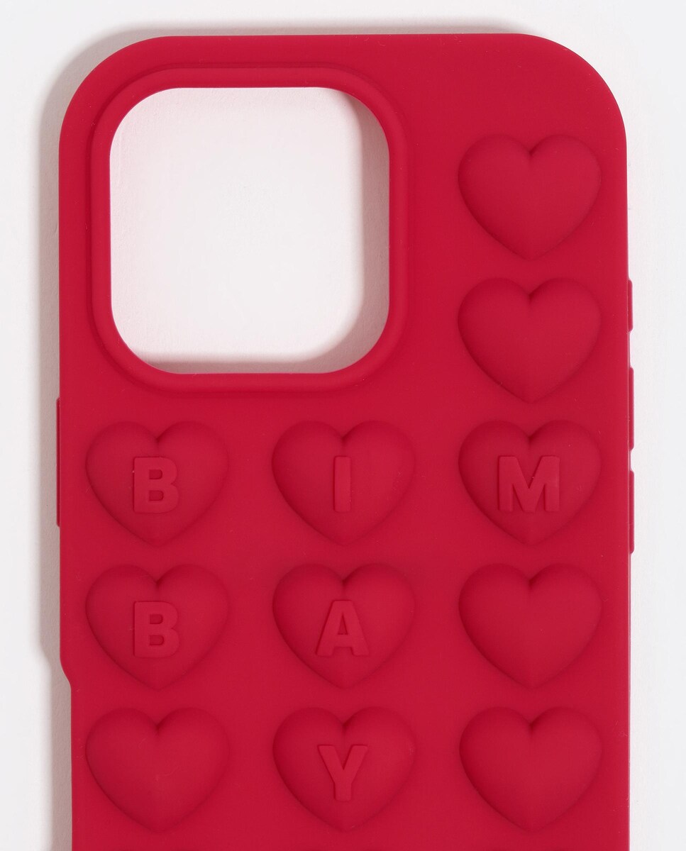 Capa de Silicone para Iphone 16 Pro em Framboesa Rosa-2