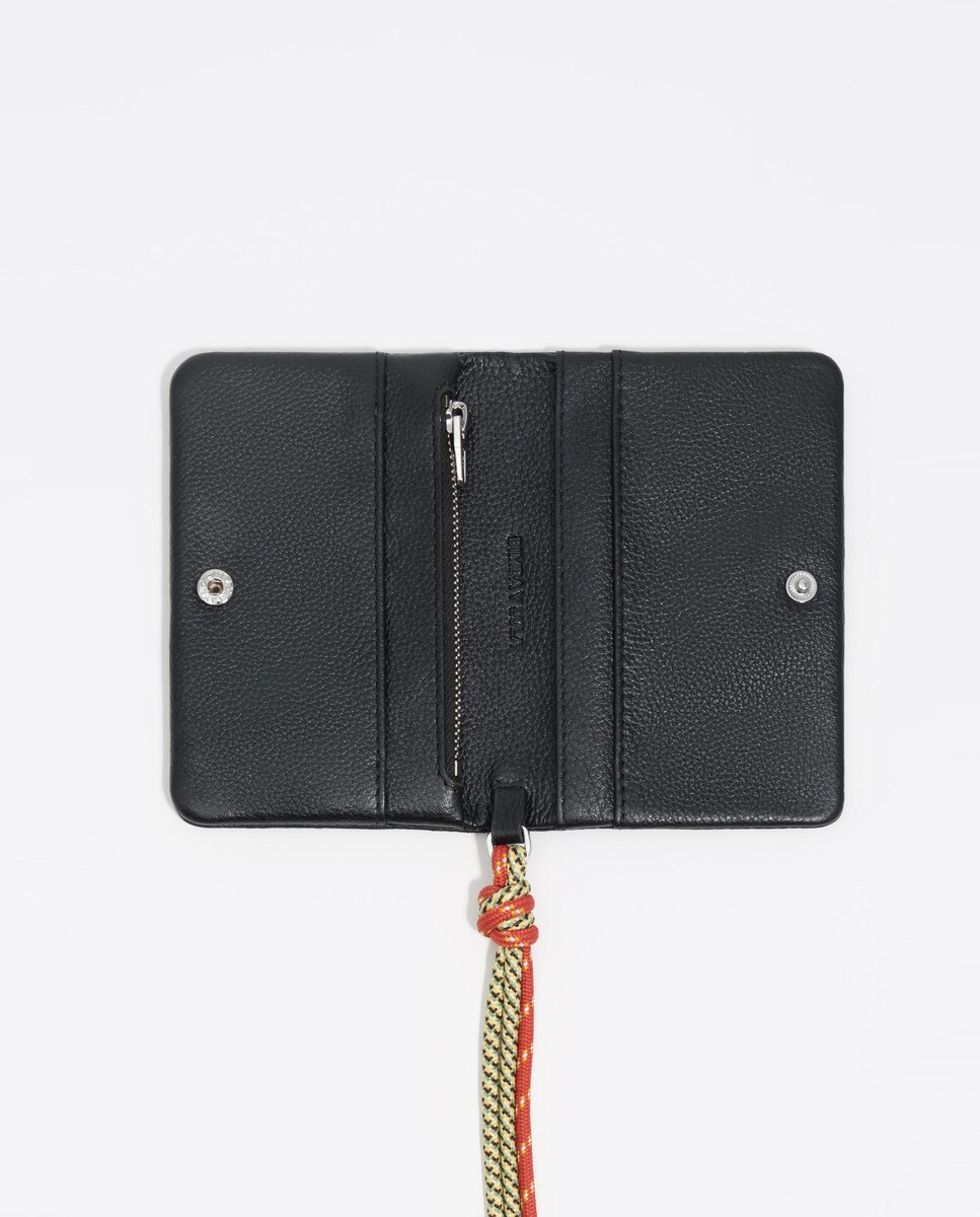 Carteira com Aba Pele Preto-4