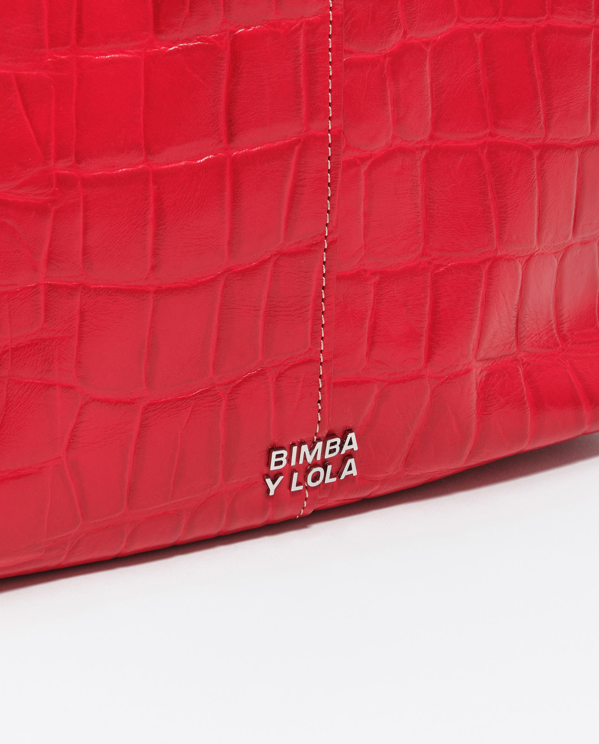 Mala de Ombro Shopper Média Pele Vermelho-4