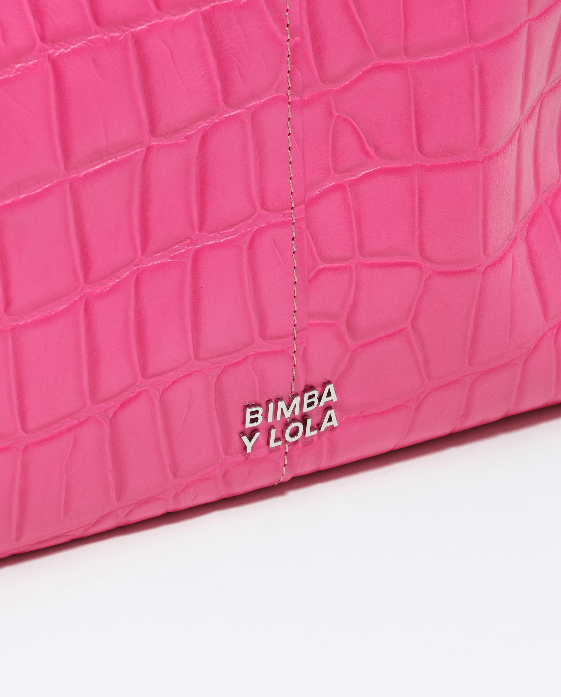 Mala de Ombro Shopper Grande Pele Fúcsia-4