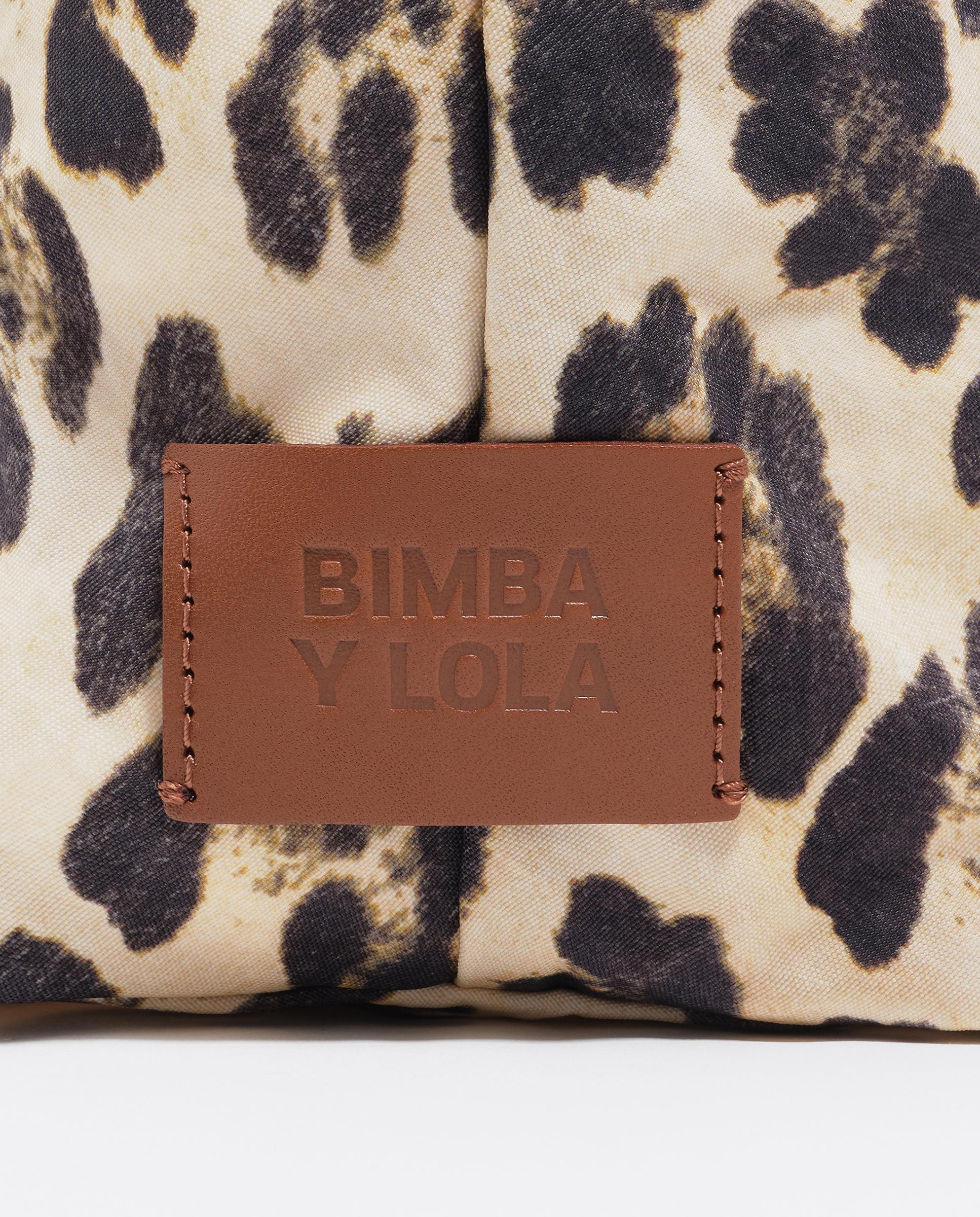 Mala de Mão em Nylon Print Leopard Natural-2