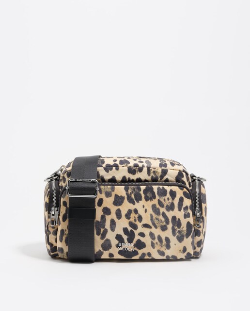 Imagem 0 de Malas a Tiracolo em Nylon com Print Leopard
