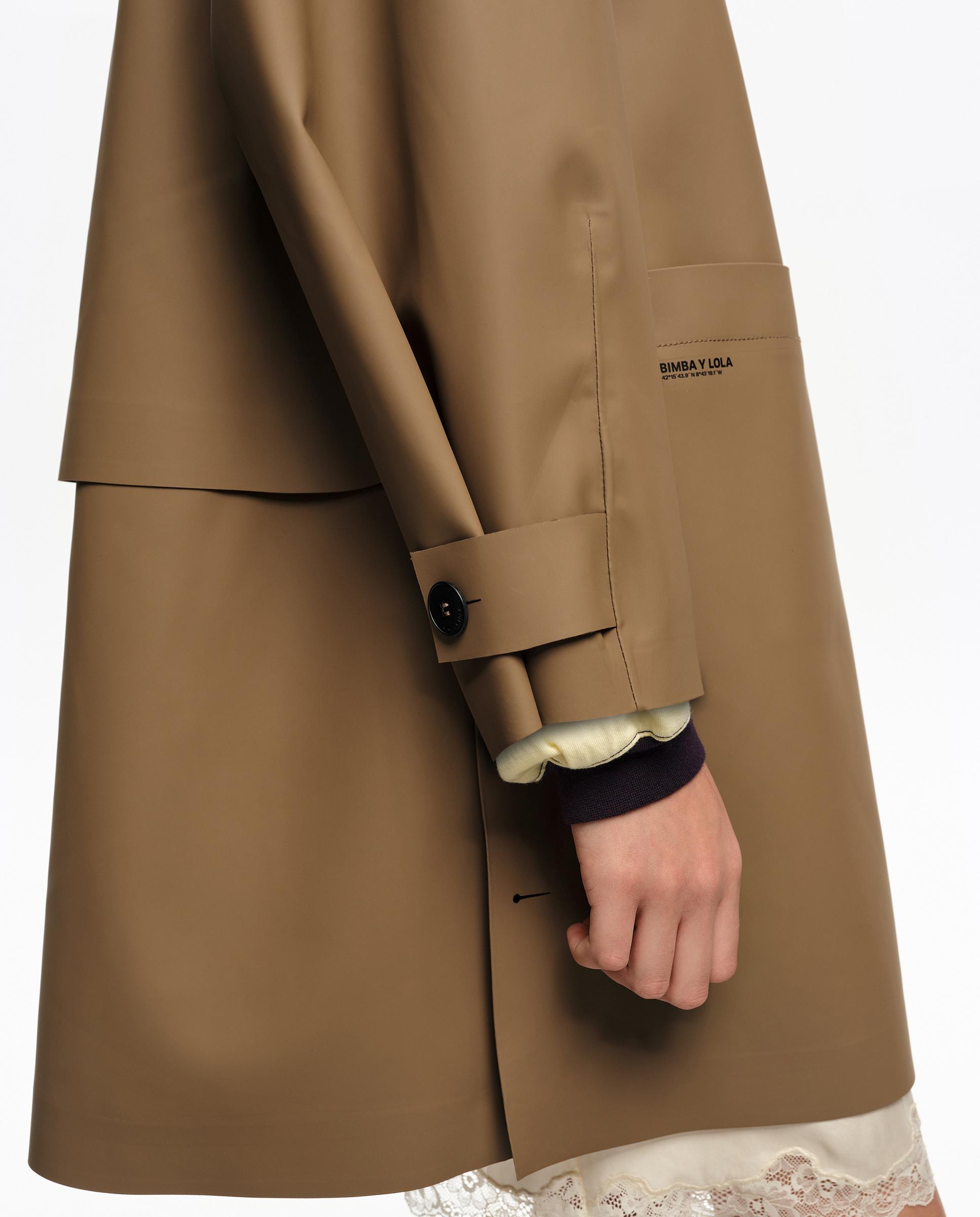 Gabardina Linha a Engomada Camel-4