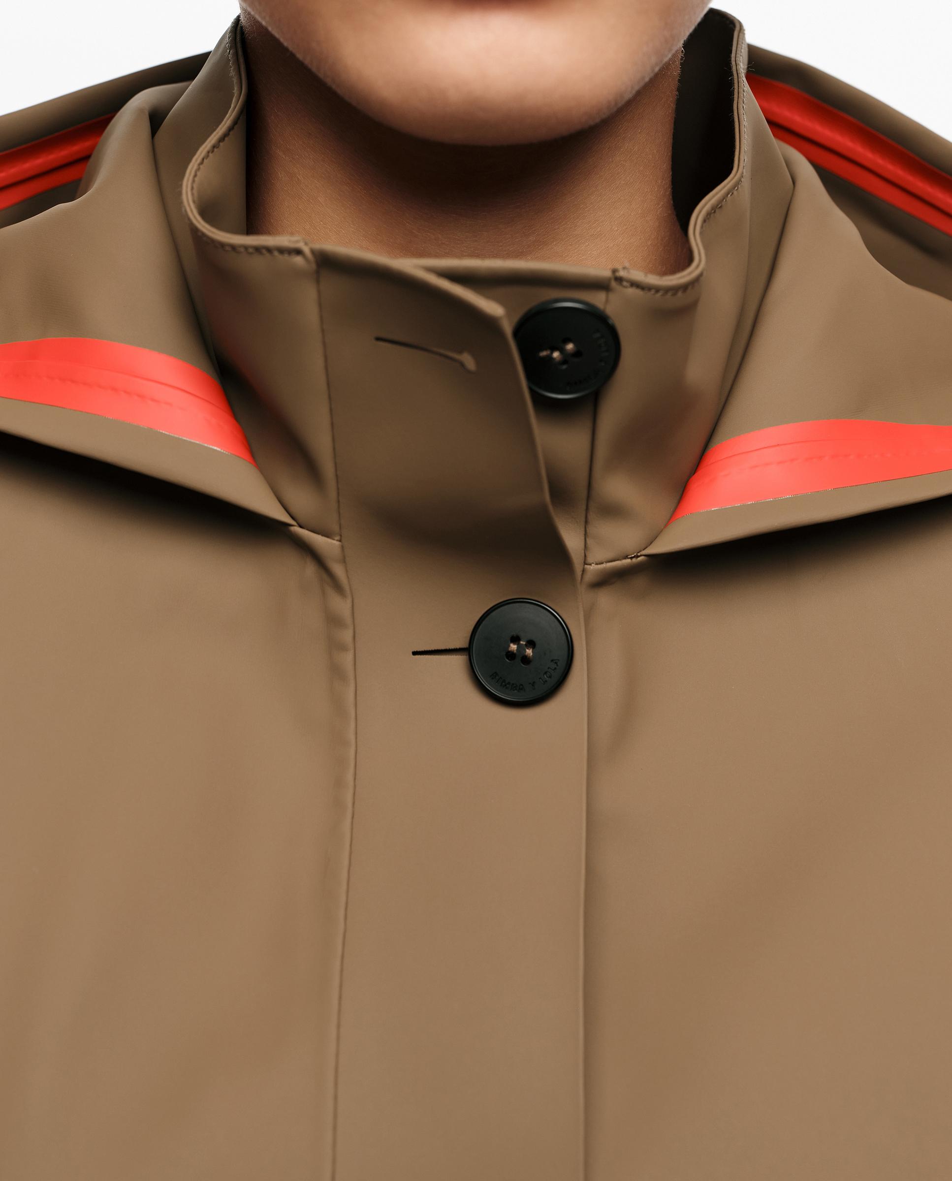 Gabardina Linha a Engomada Camel-5