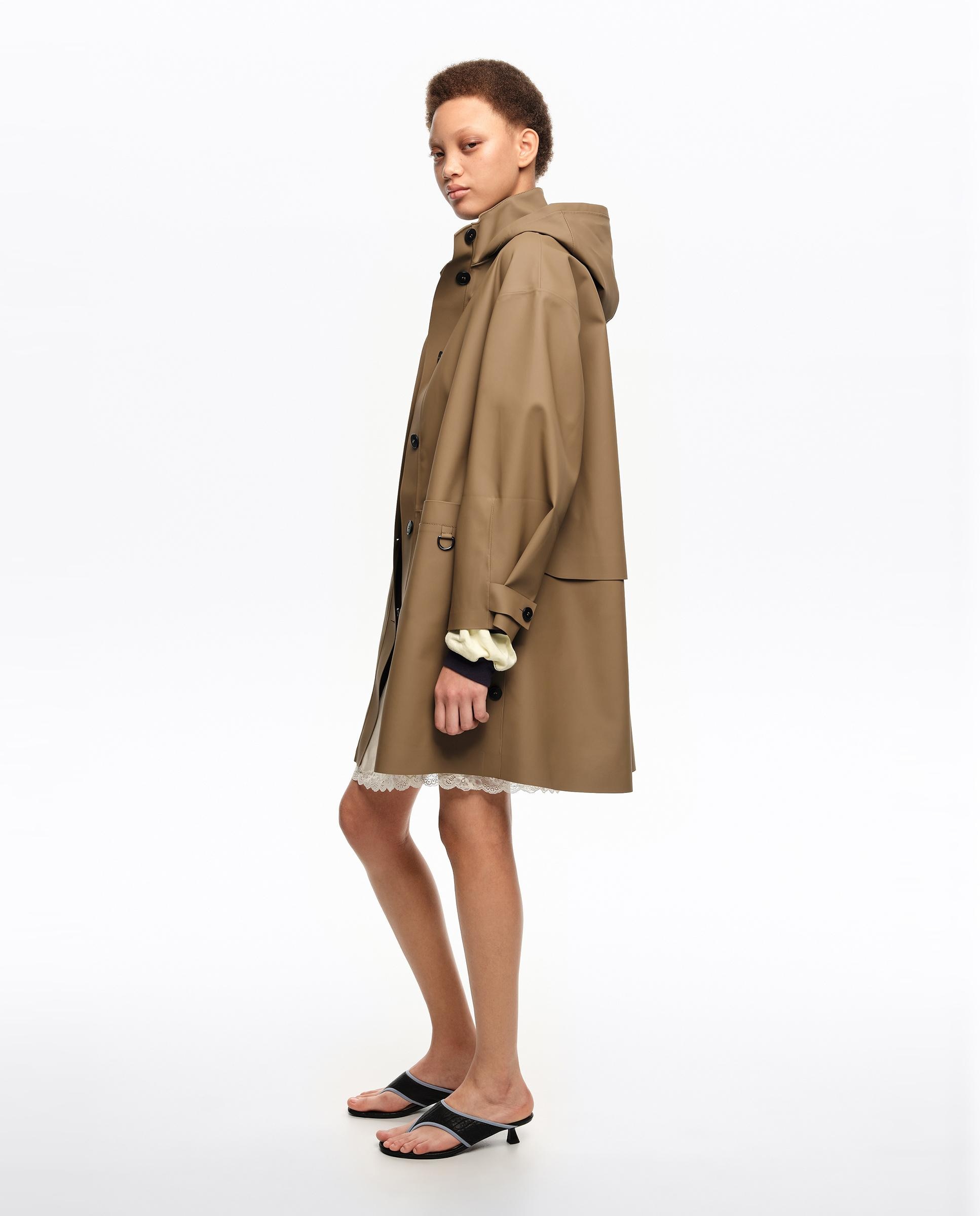 Gabardina Linha a Engomada Camel-6