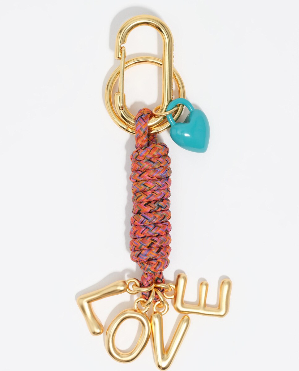 Porta-chaves Cabo com Nó Rosa-1