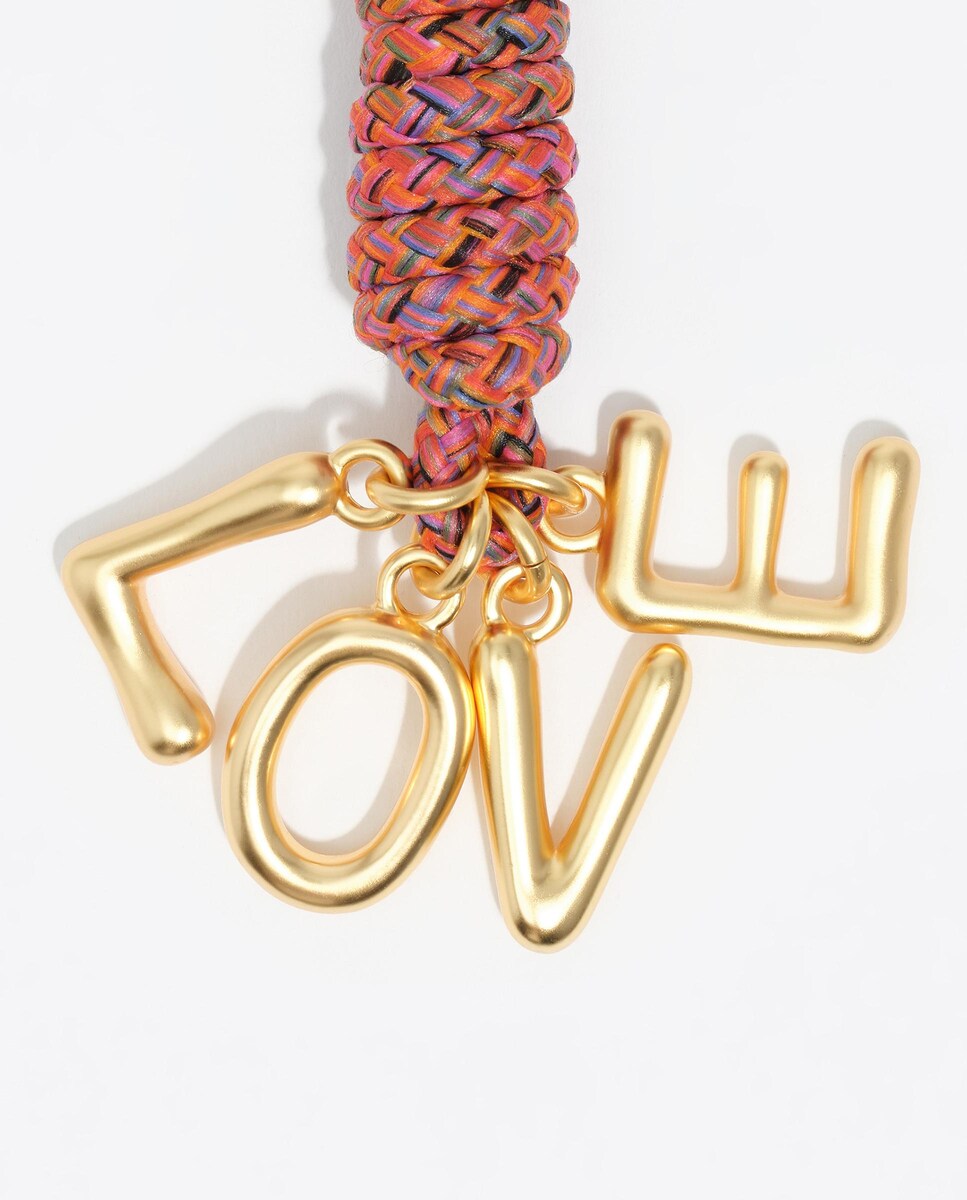 Porta-chaves Cabo com Nó Rosa-2