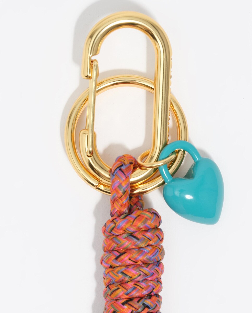 Porta-chaves Cabo com Nó Rosa-3