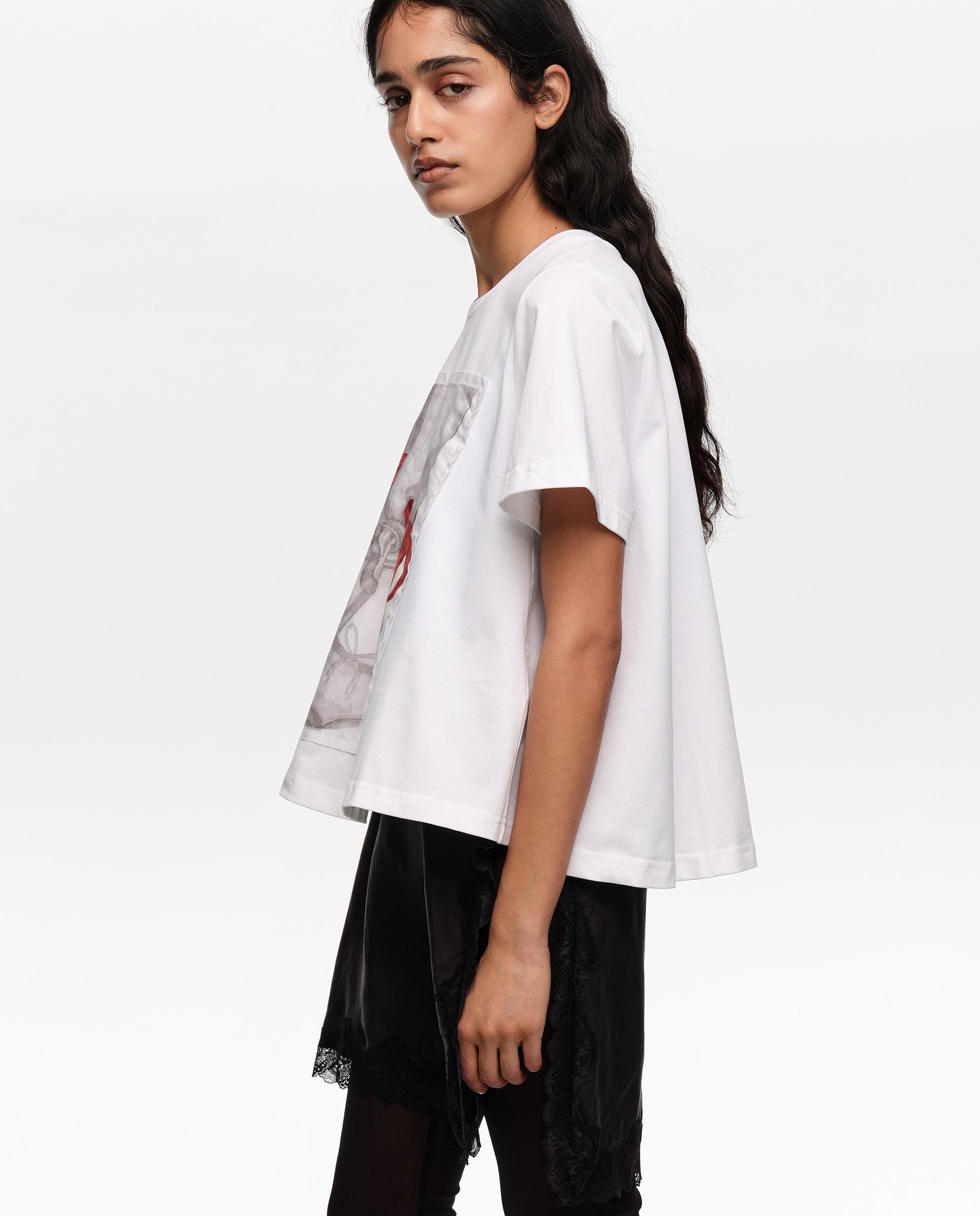 T-shirt Linha a com Logo Branco-4