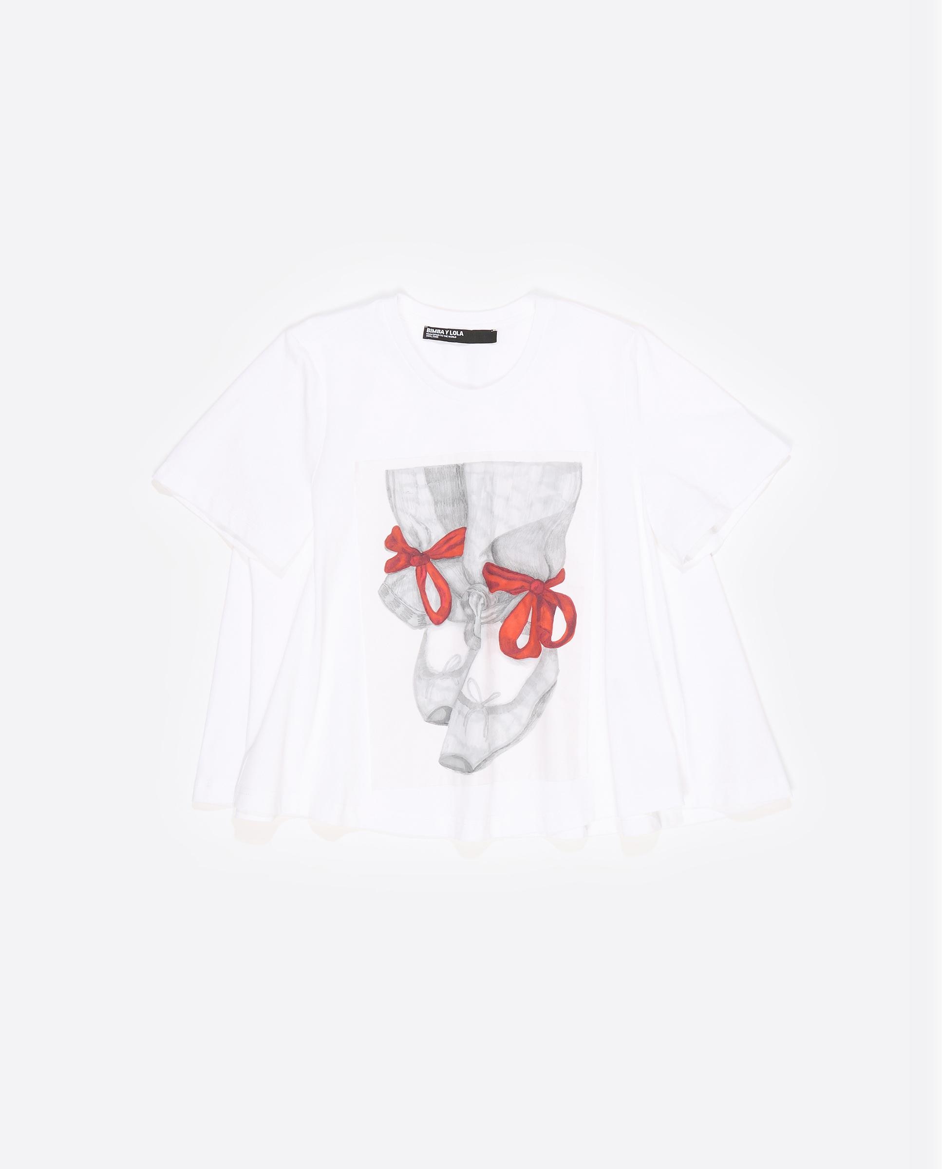 T-shirt Linha a com Logo Branco-6