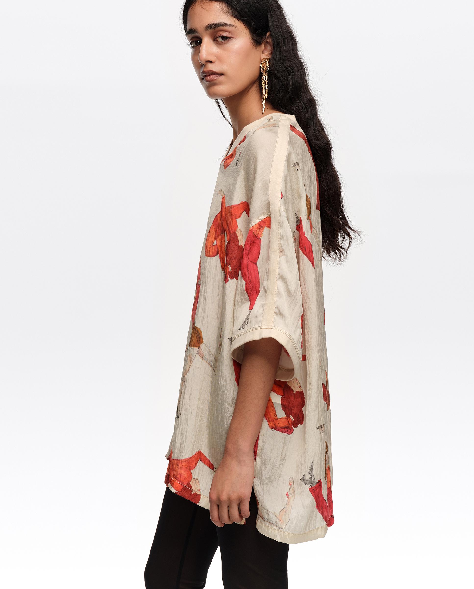 T-shirt Oversize Fluida Natural-4