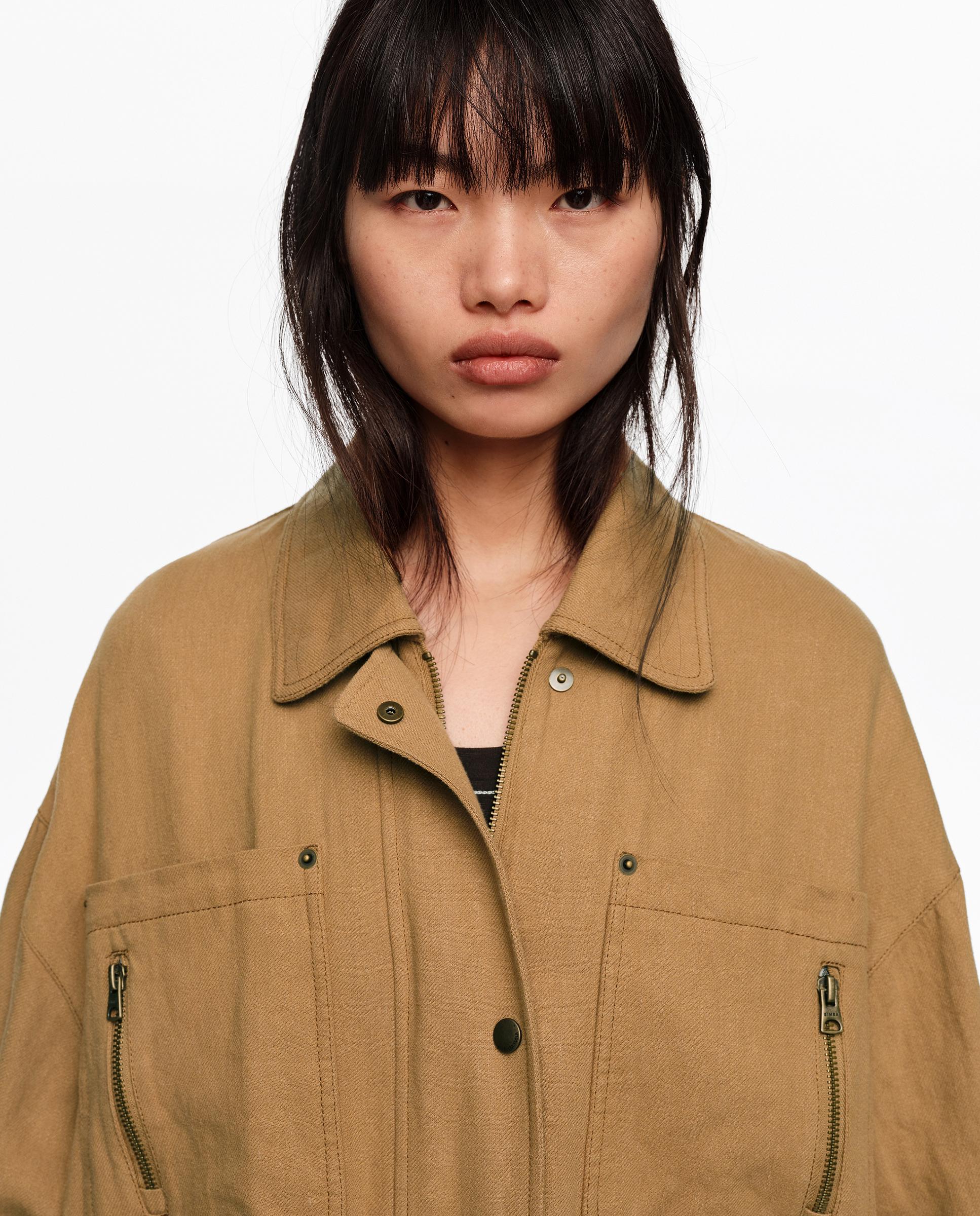 Blusão com Cintura Ajustável Camel-2