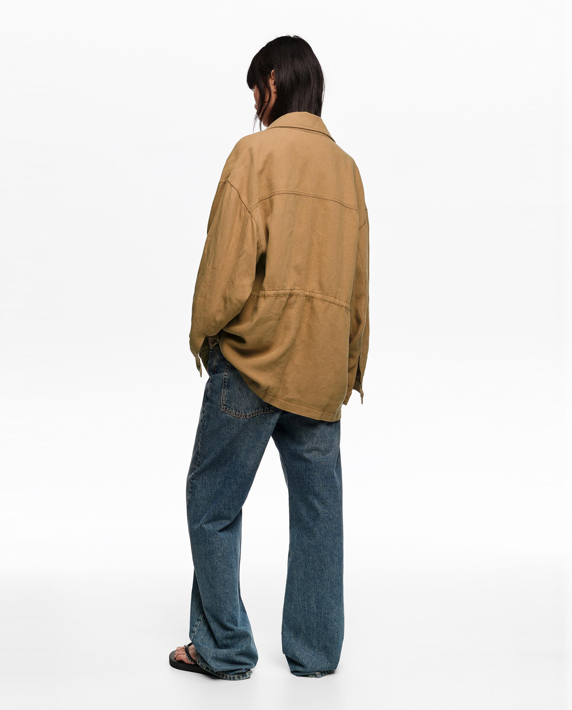 Blusão com Cintura Ajustável Camel-5