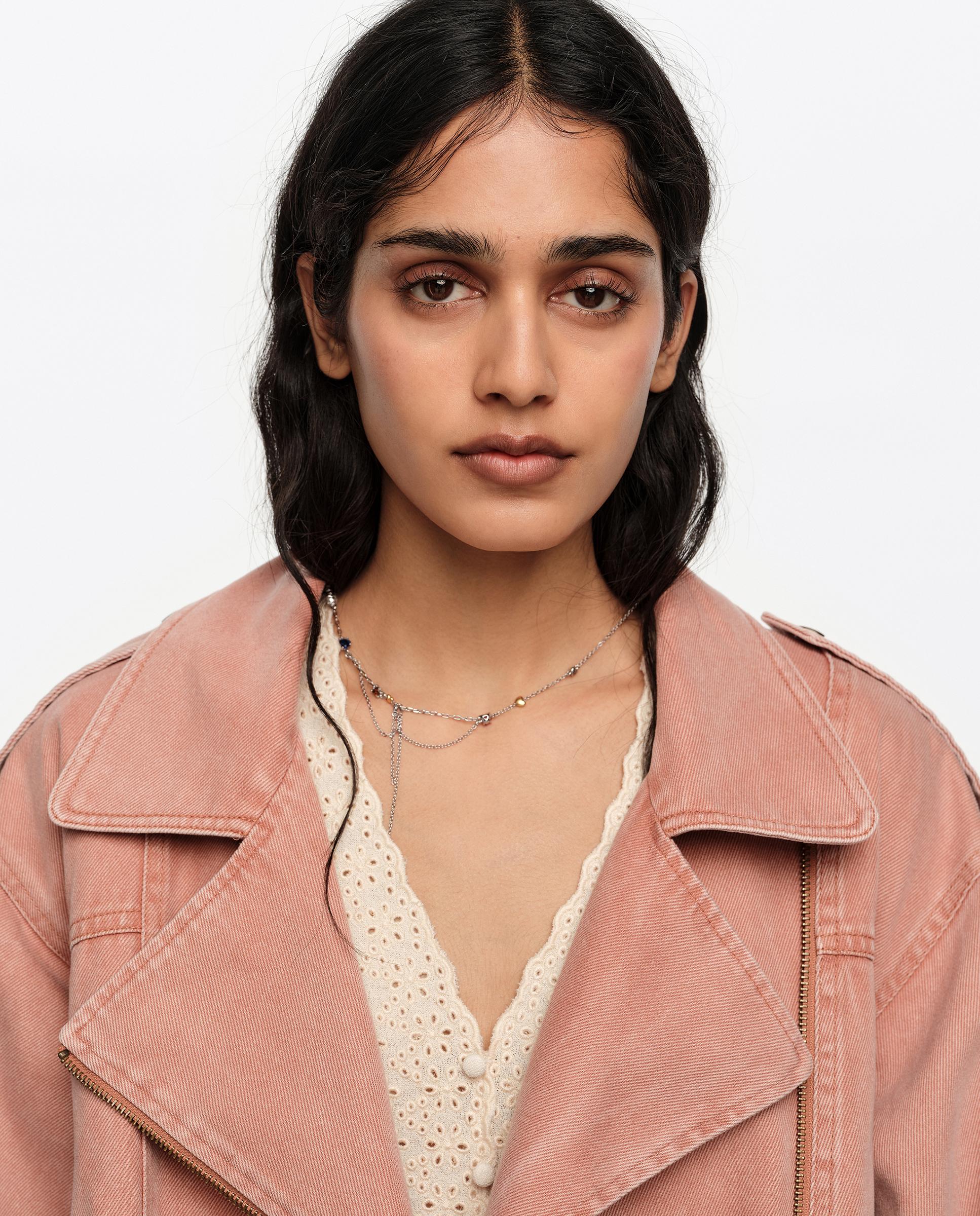 Blusão Jeans Cruzado Denim Laranja-2
