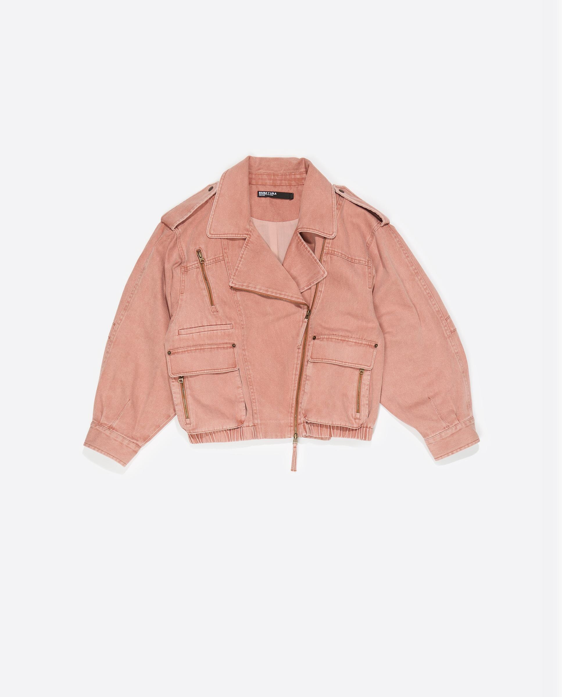 Blusão Jeans Cruzado Denim Laranja-5