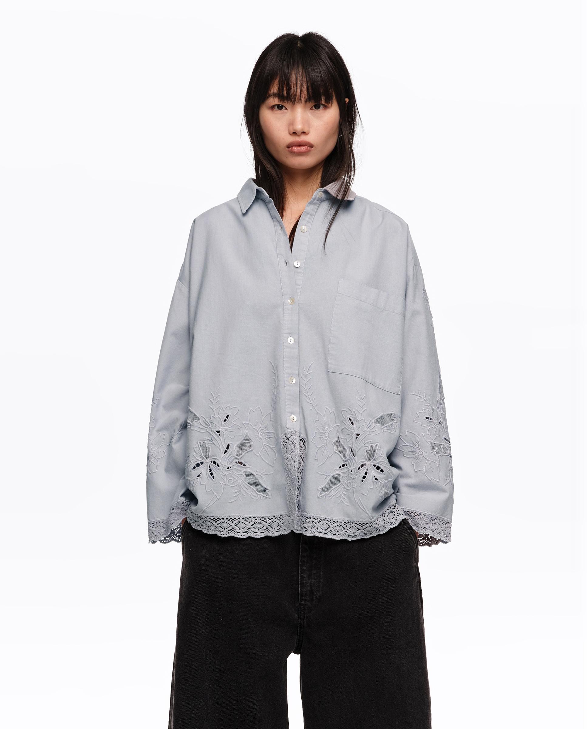 Imagem 0 de Camisa Oversize com Algodão e Bordados