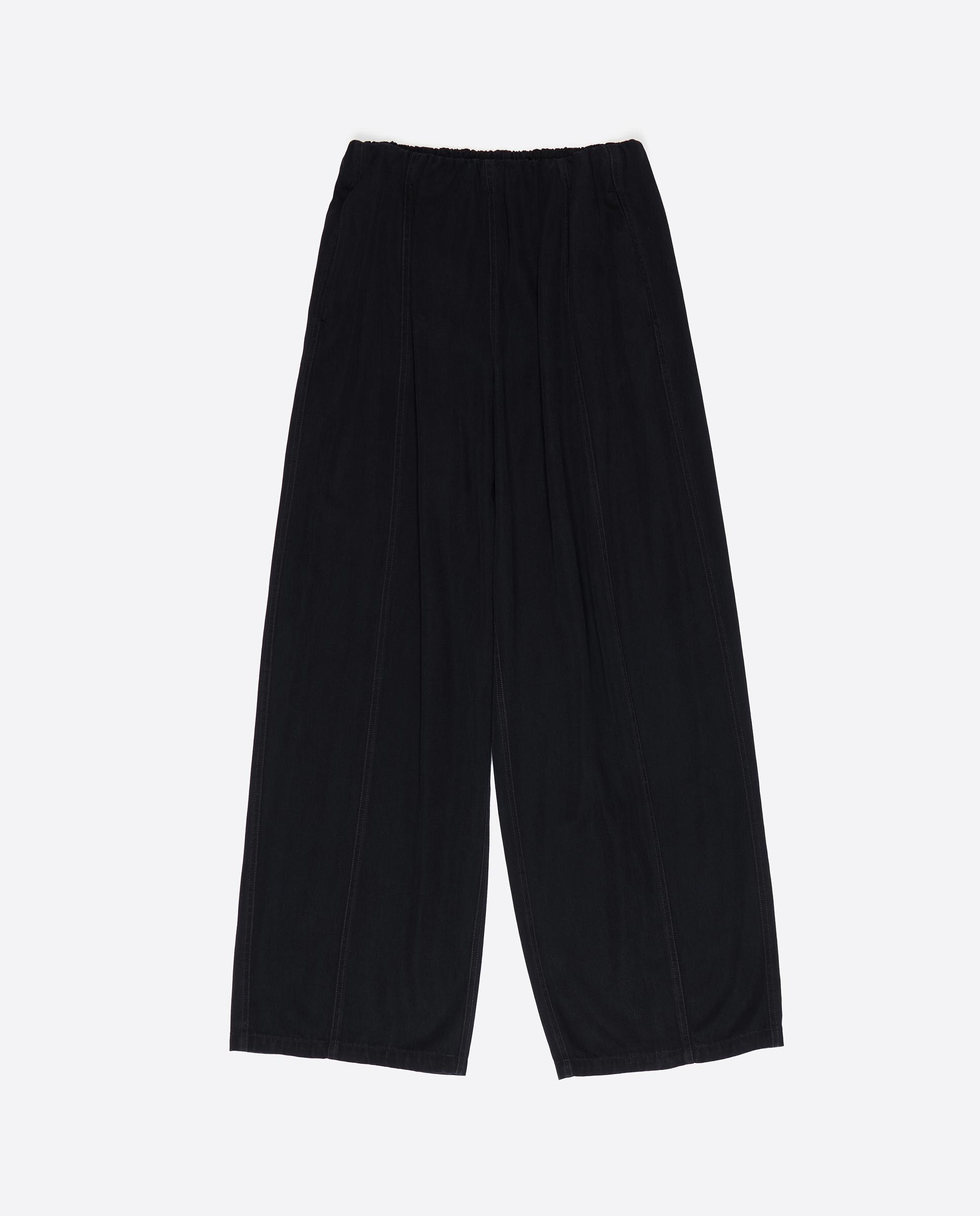 Calças Largas Denim Fluido Preto-6