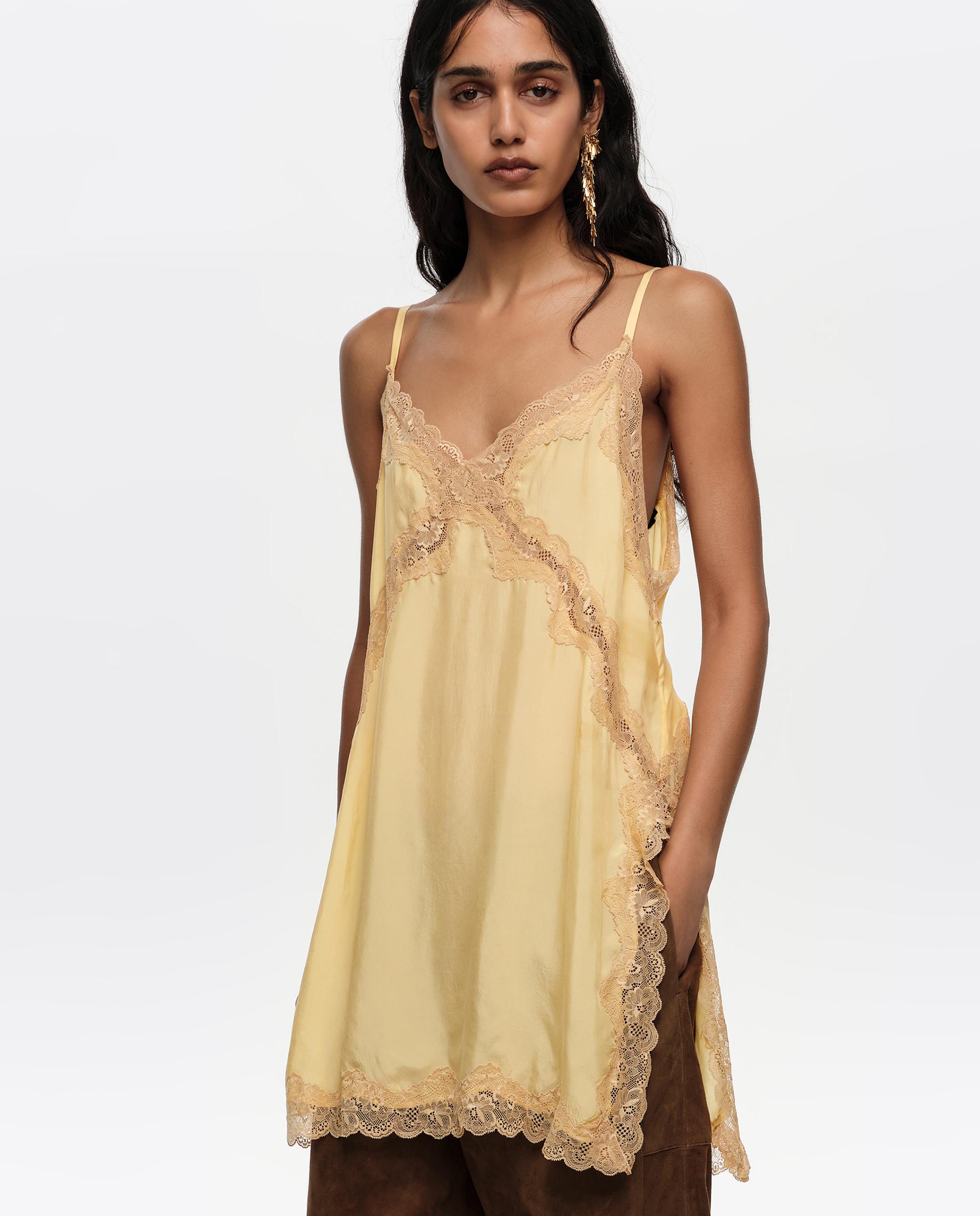 Top Comprido Lingerie Amarelo-1
