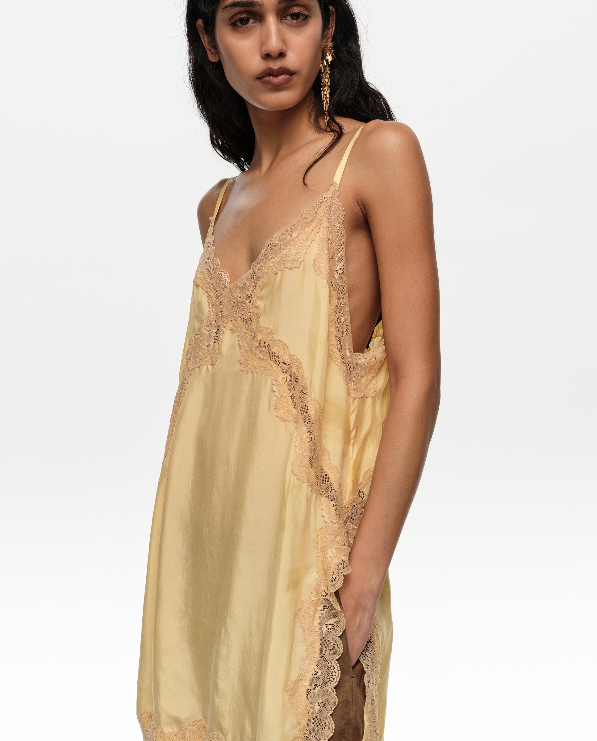 Top Comprido Lingerie Amarelo-3