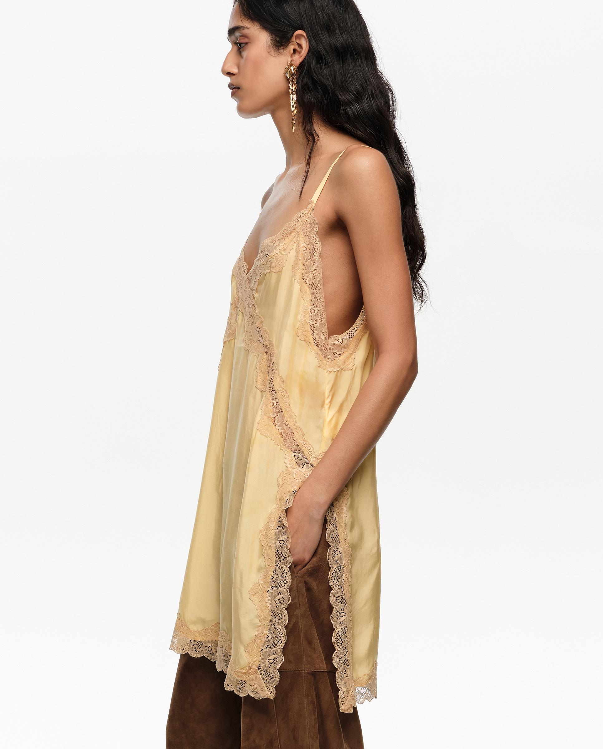 Top Comprido Lingerie Amarelo-4