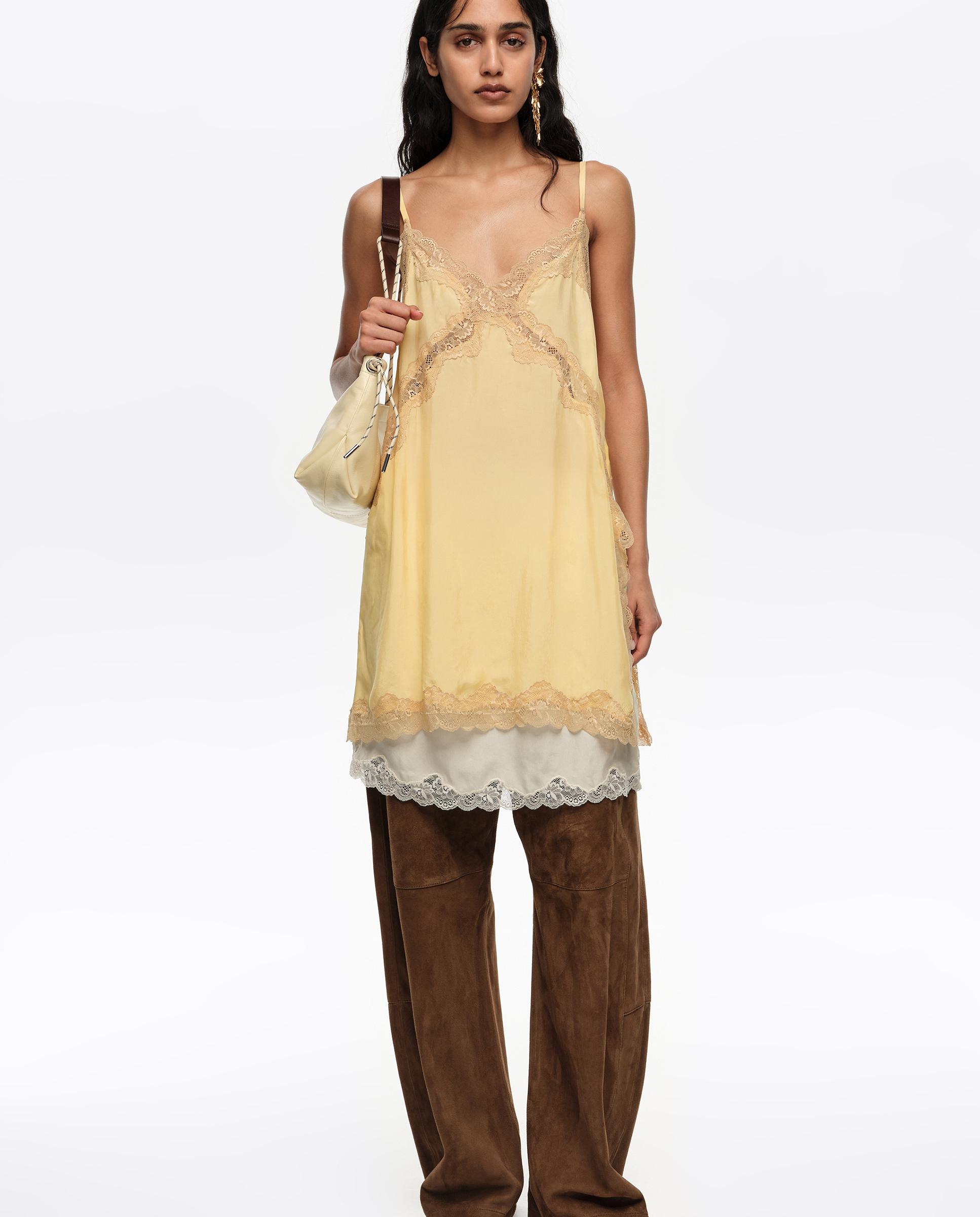 Top Comprido Lingerie Amarelo-7